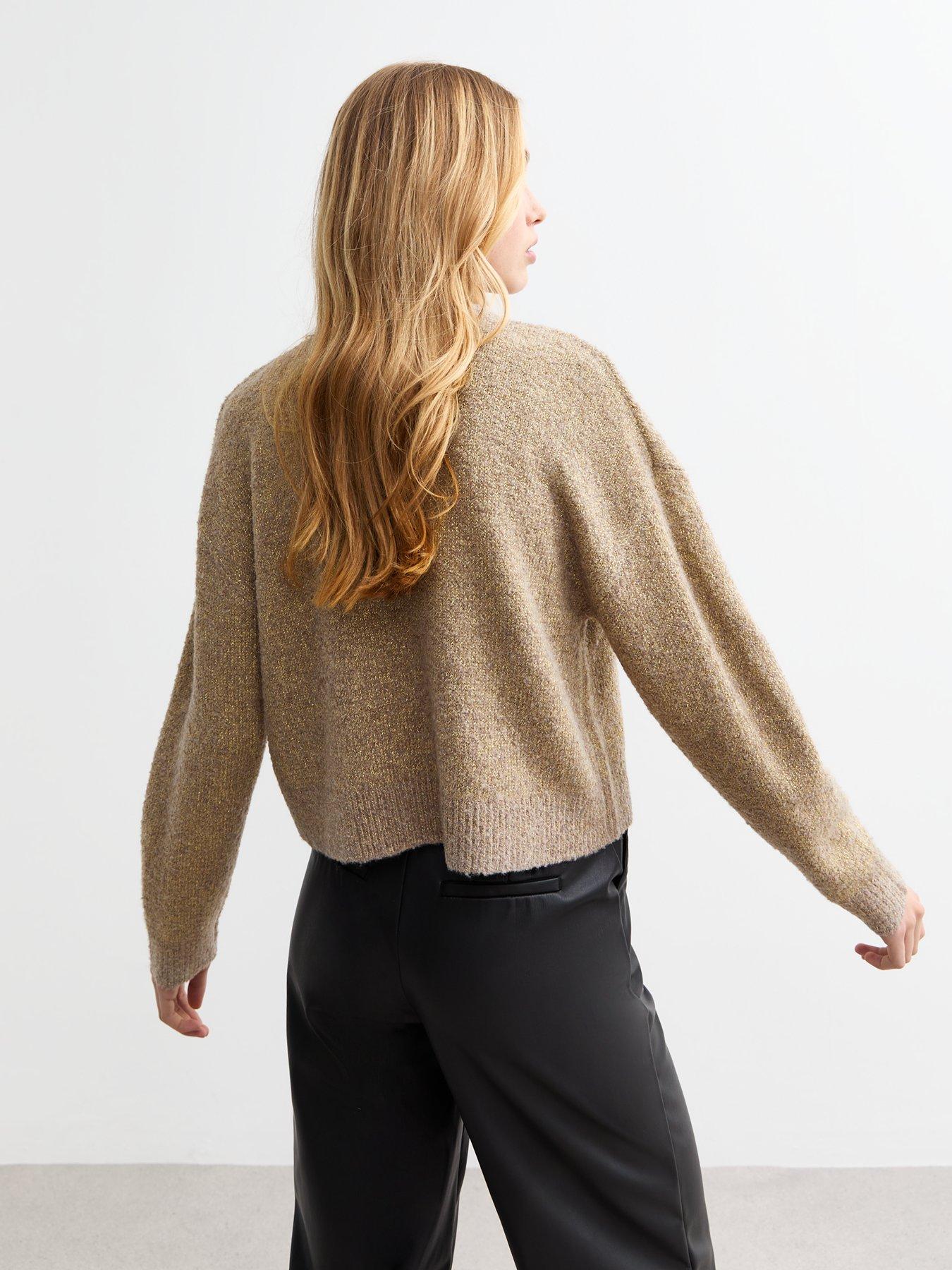 Image 2 of 6 of New Look Boucle Knit Jumper - Mink