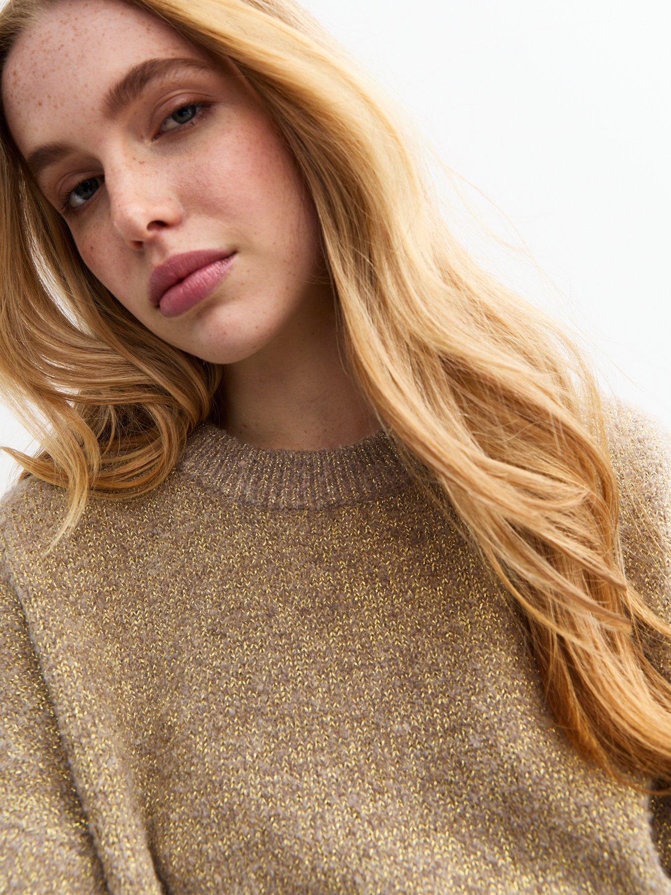 Image 4 of 6 of New Look Boucle Knit Jumper - Mink