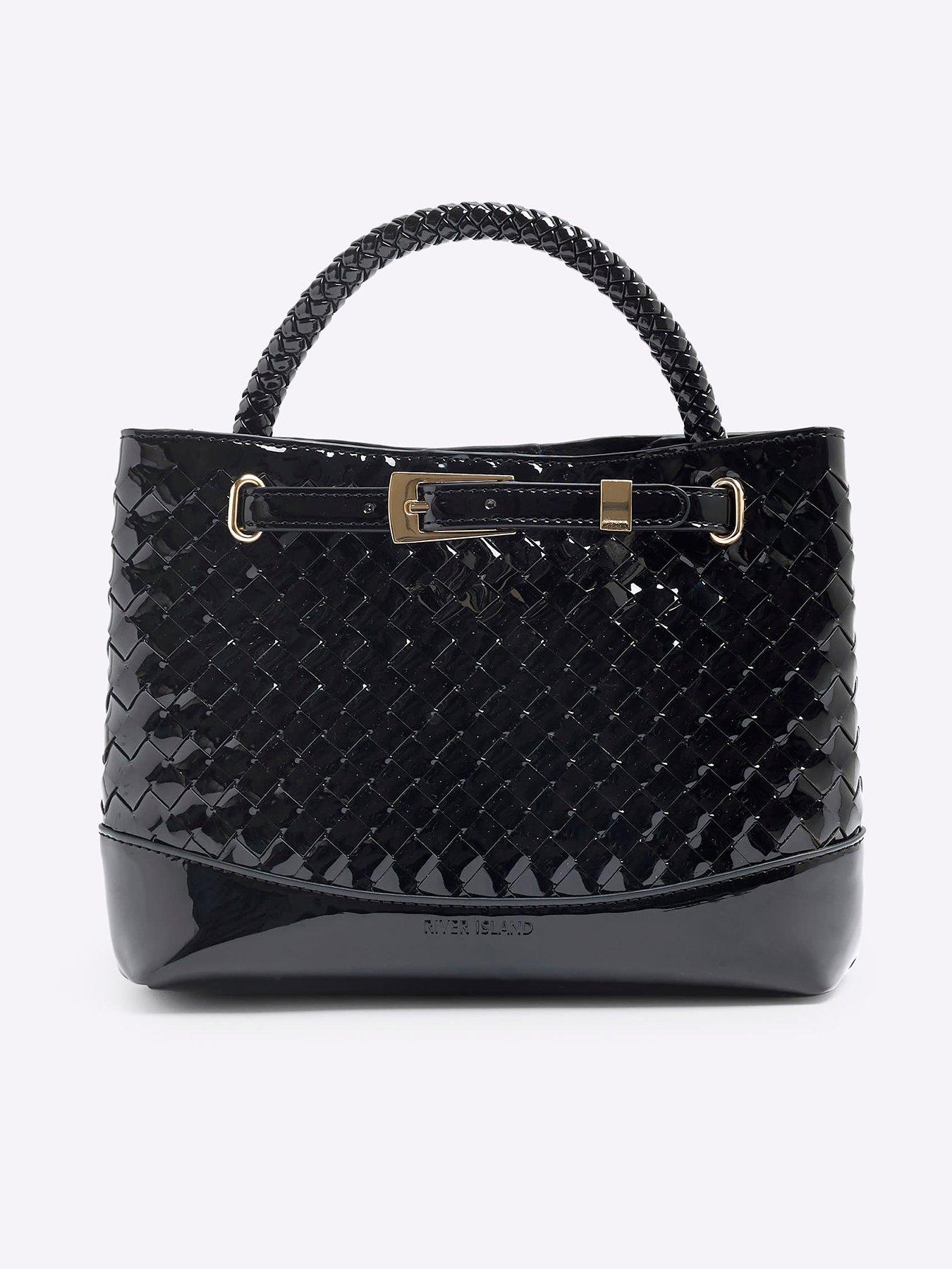undefined Small Weave Tote Bag - Black