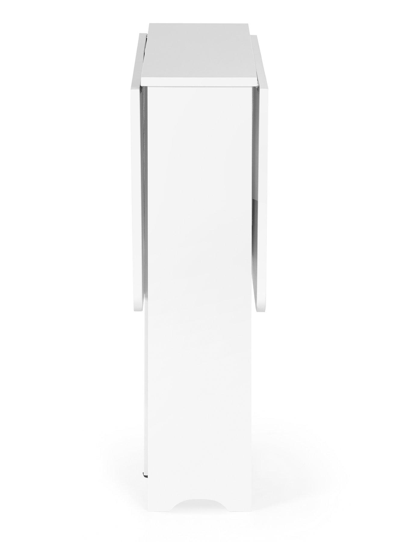 Image 4 of 6 of Julian Bowen Gatan Small Gateleg Dining Table With 2 Chairs - White