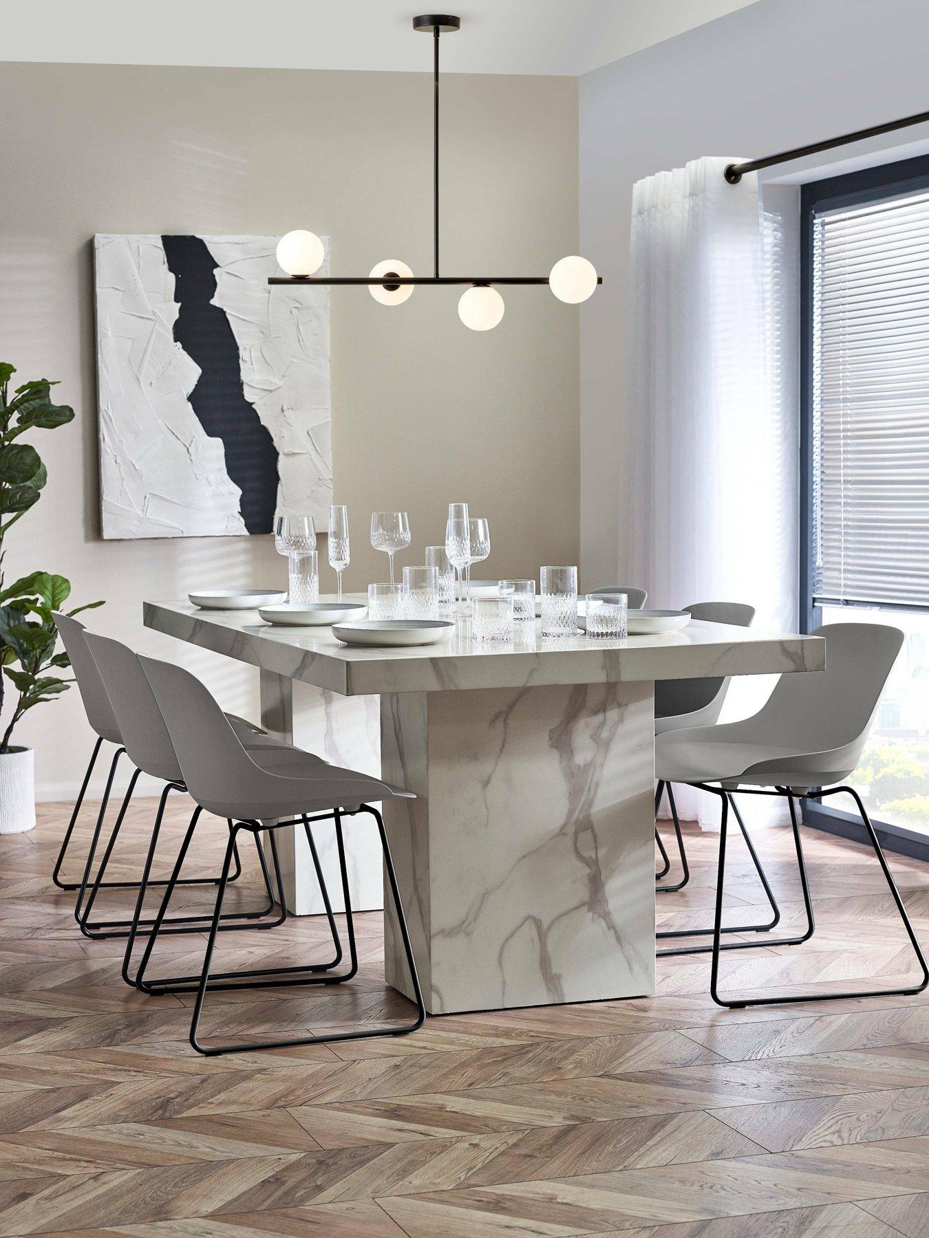 Julian Bowen Rome Dining Table - White