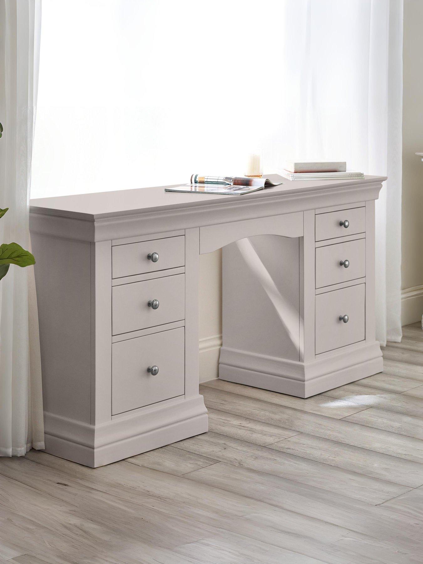 Julian Bowen Clermont Dressing Table Light Grey