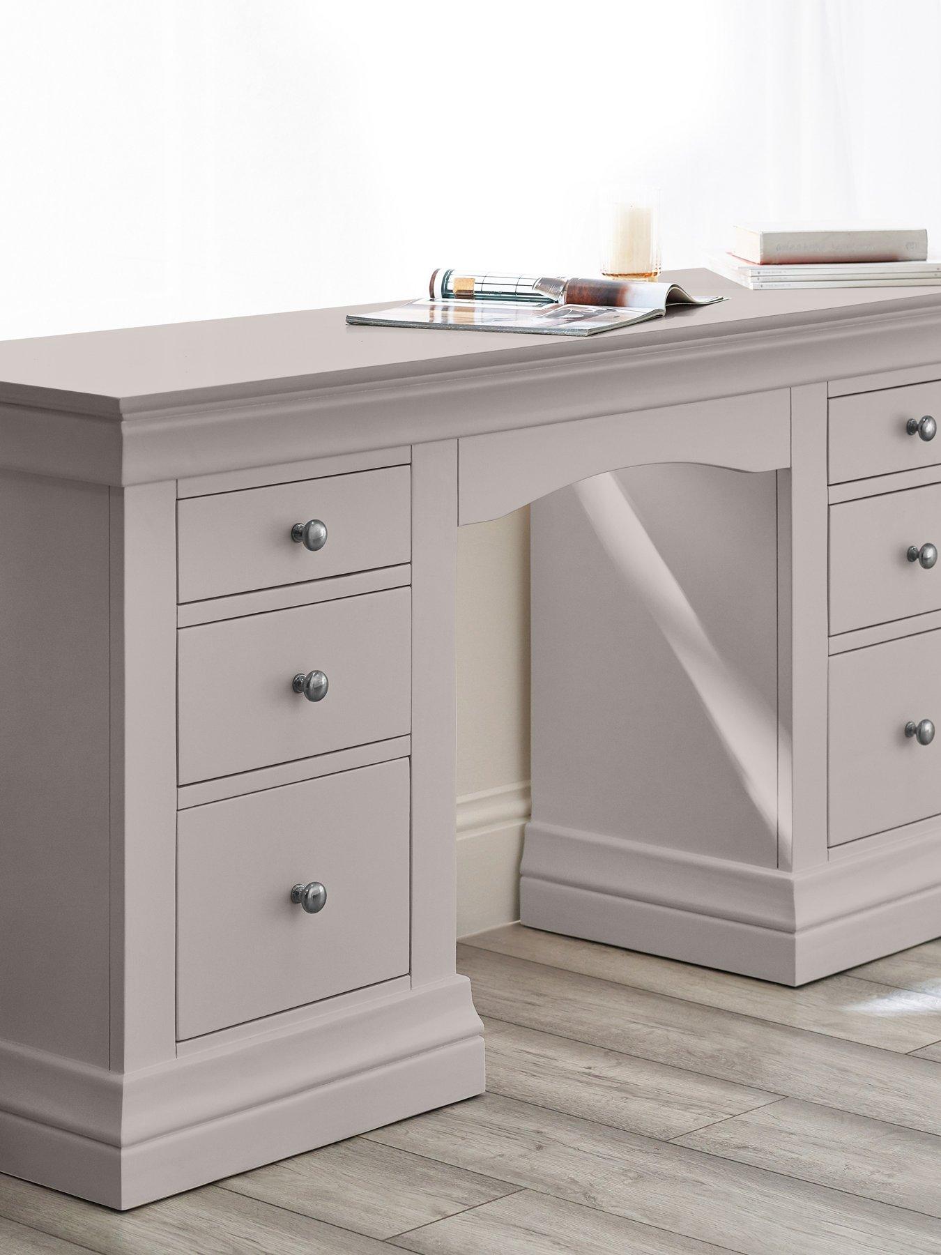 undefined Clermont Dressing Table - Light Grey