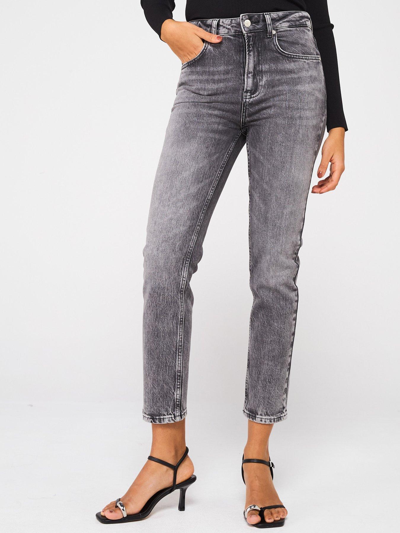 undefined Slim Fit Denim Jeans - Grey