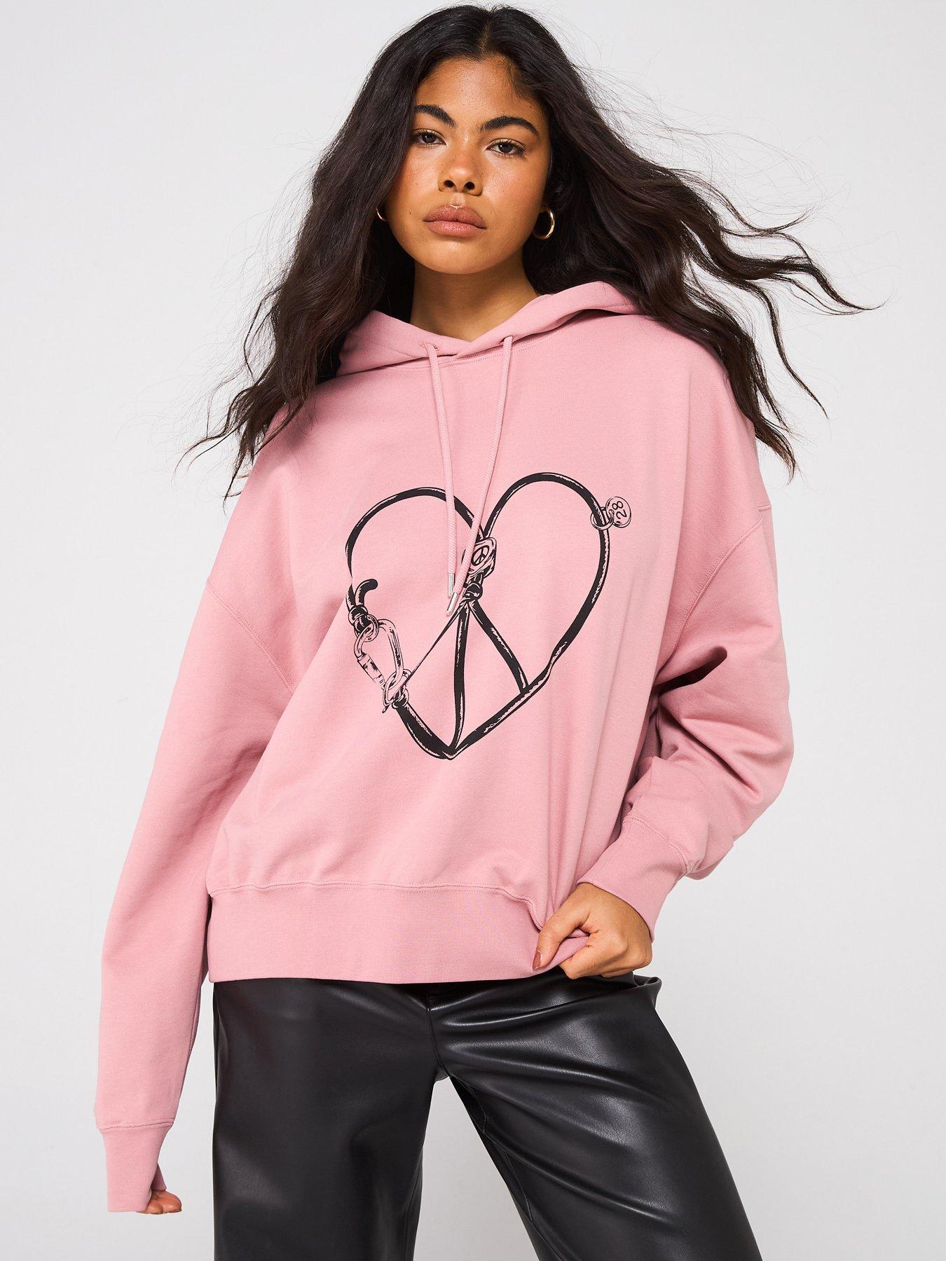 undefined Heart Logo Hoodie - Pink