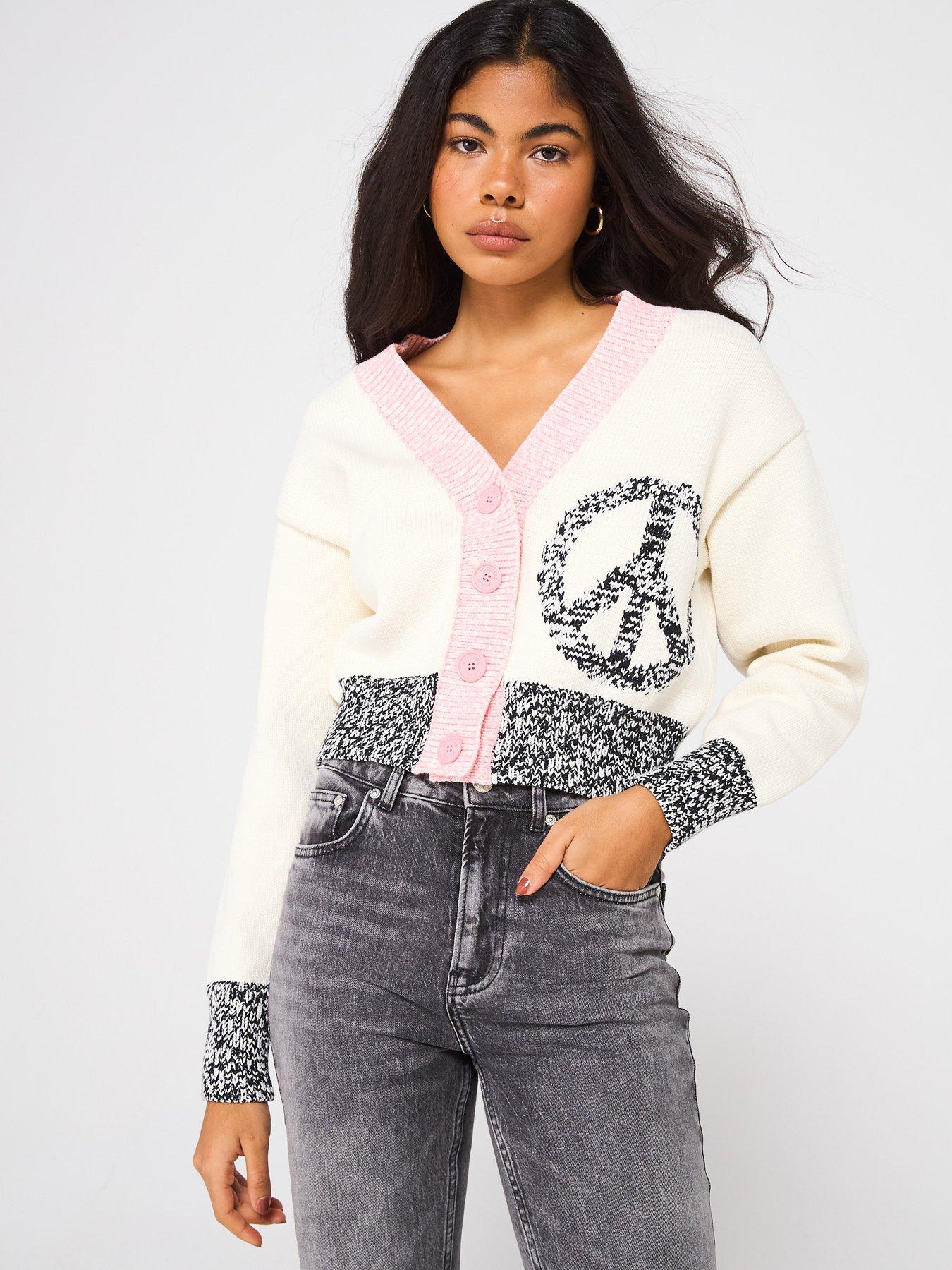 undefined Chunky Knitted Cardigan - White