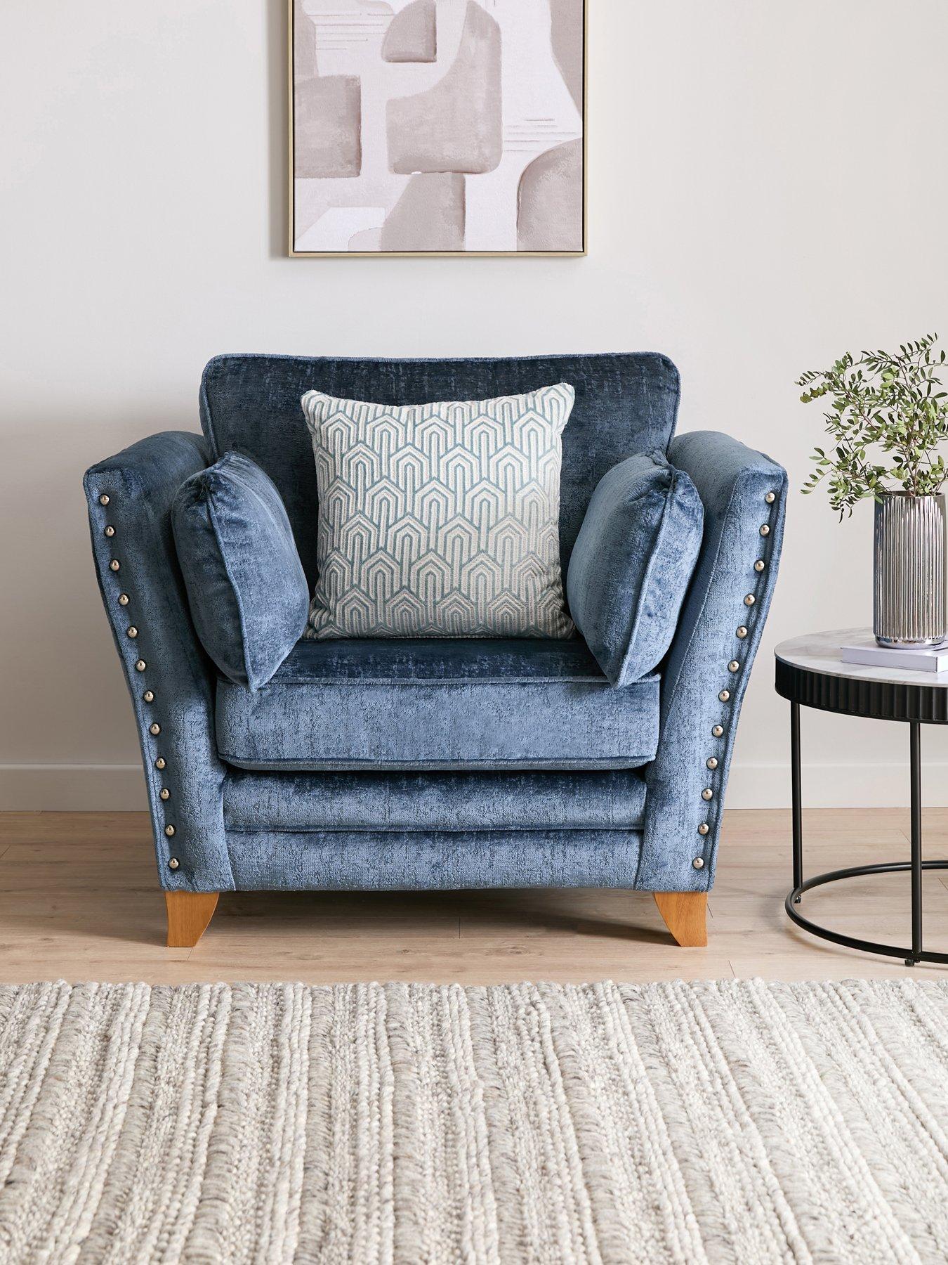 Product photograph of Very Home Lavello Fabric Armchair from very.co.uk