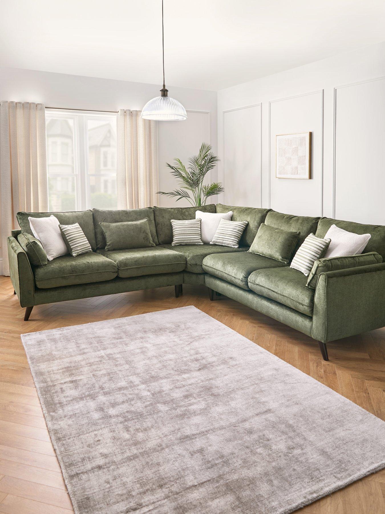 Product photograph of Very Home Sanremo Fabric Corner Group Sofa from very.co.uk