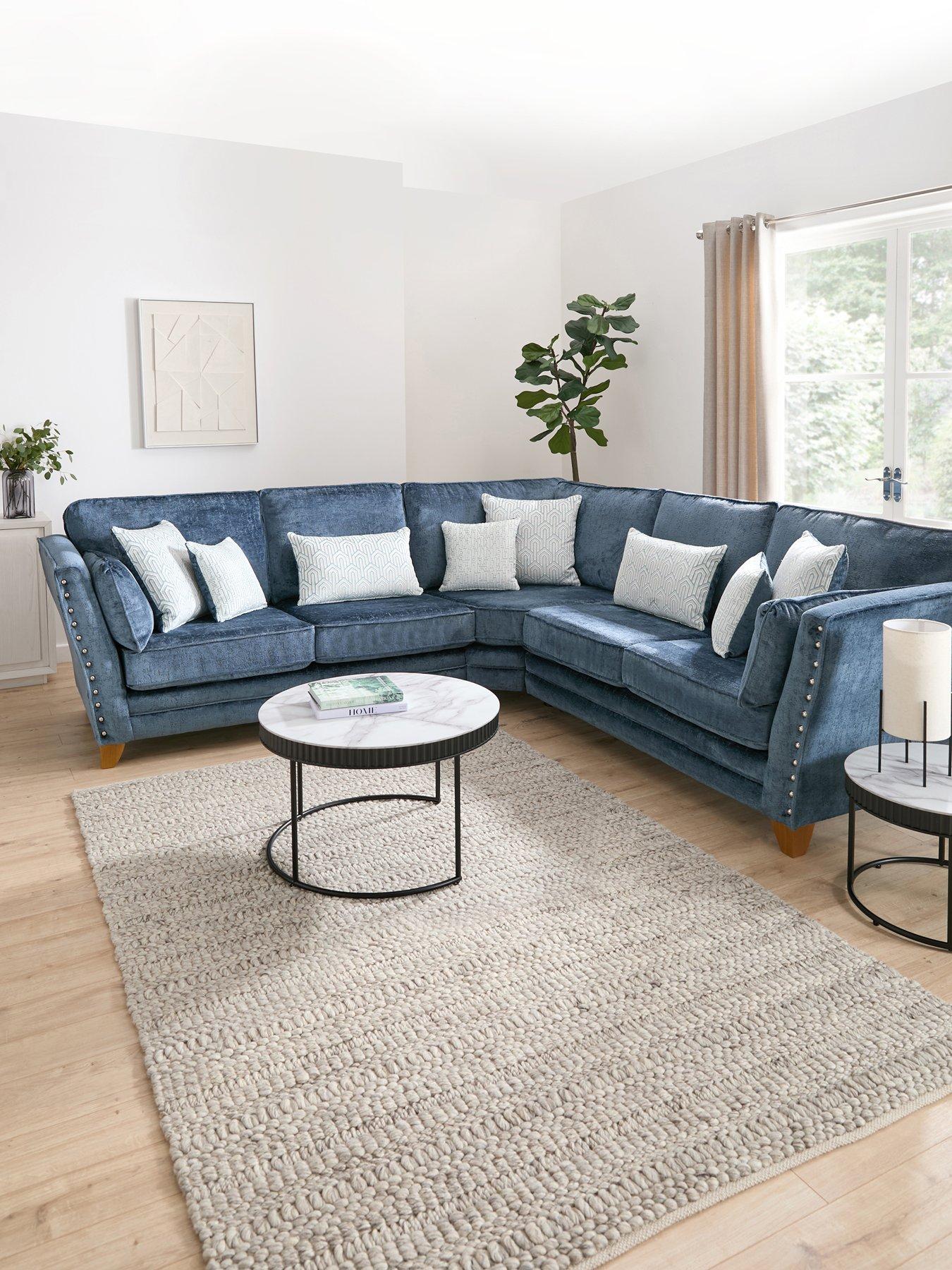 Product photograph of Very Home Lavello Fabric Corner Group Sofa from very.co.uk