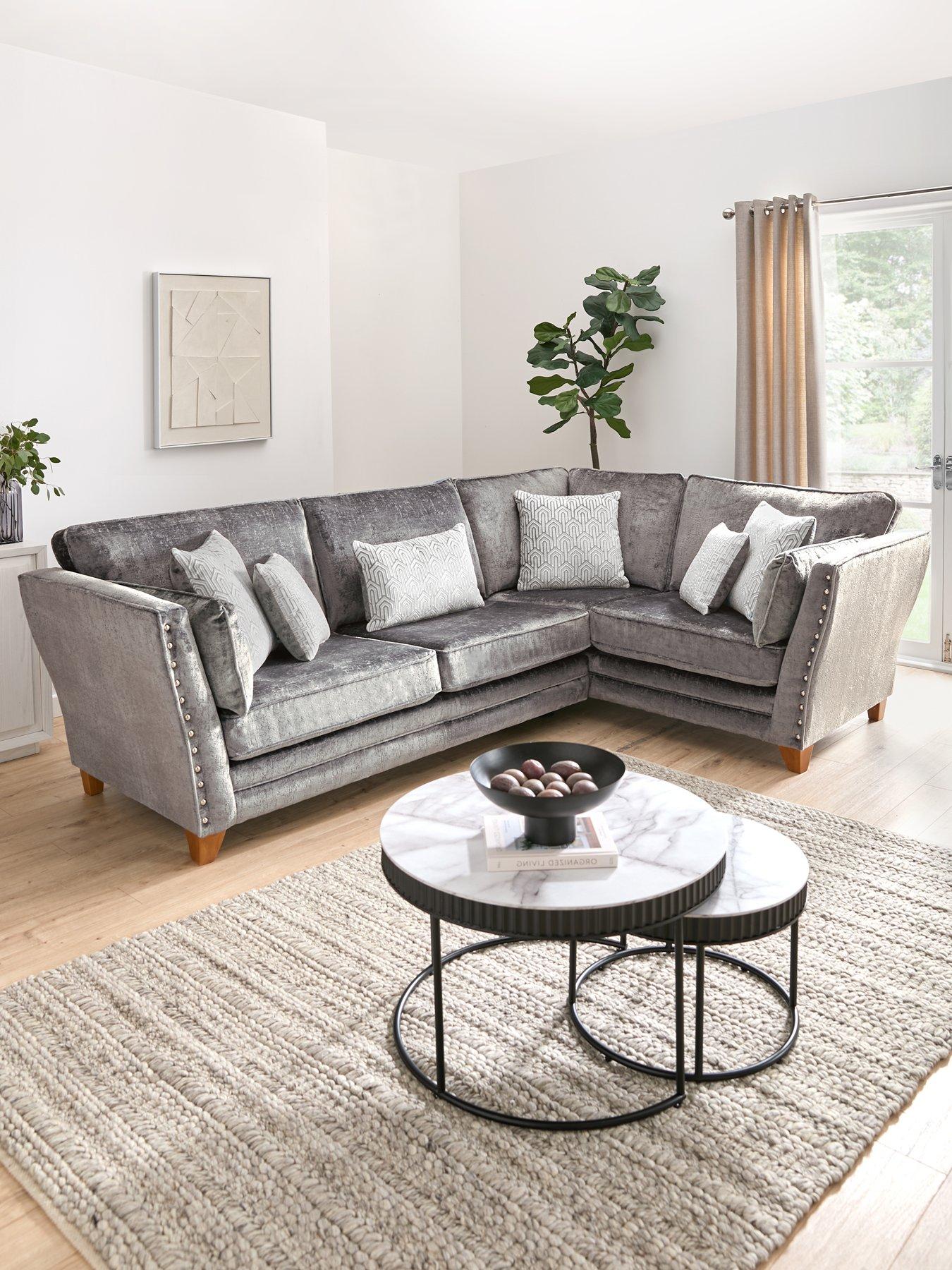 Very Home Lavello Fabric Right Hand Double Arm Corner Group