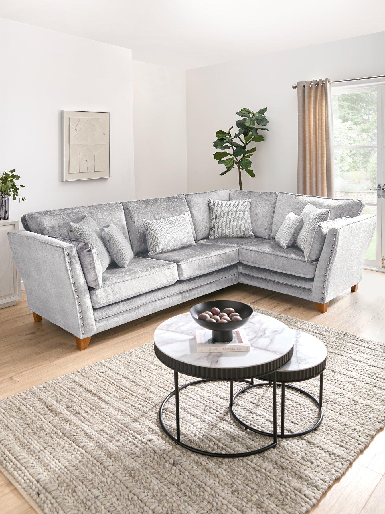 Very Home Lavello Fabric Right Hand Double Arm Corner Group