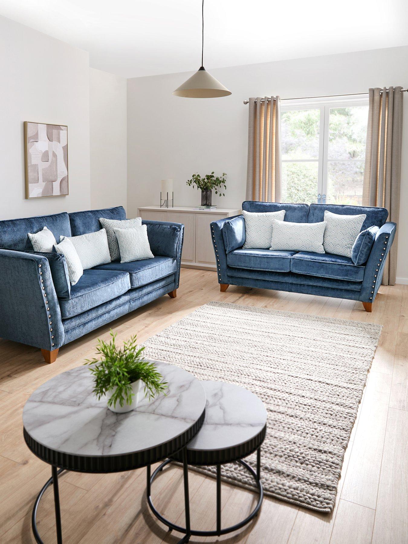 Product photograph of Very Home Lavello Fabric 3 2 Seater Sofa Set Buy Amp Save from very.co.uk