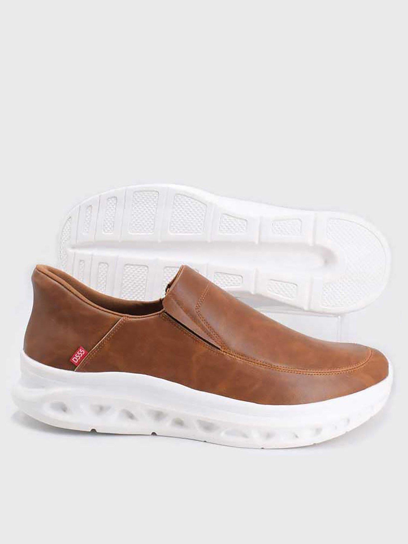 undefined Carlisle Kingsize Easy Casual Slip On Shoes - Dark Tan
