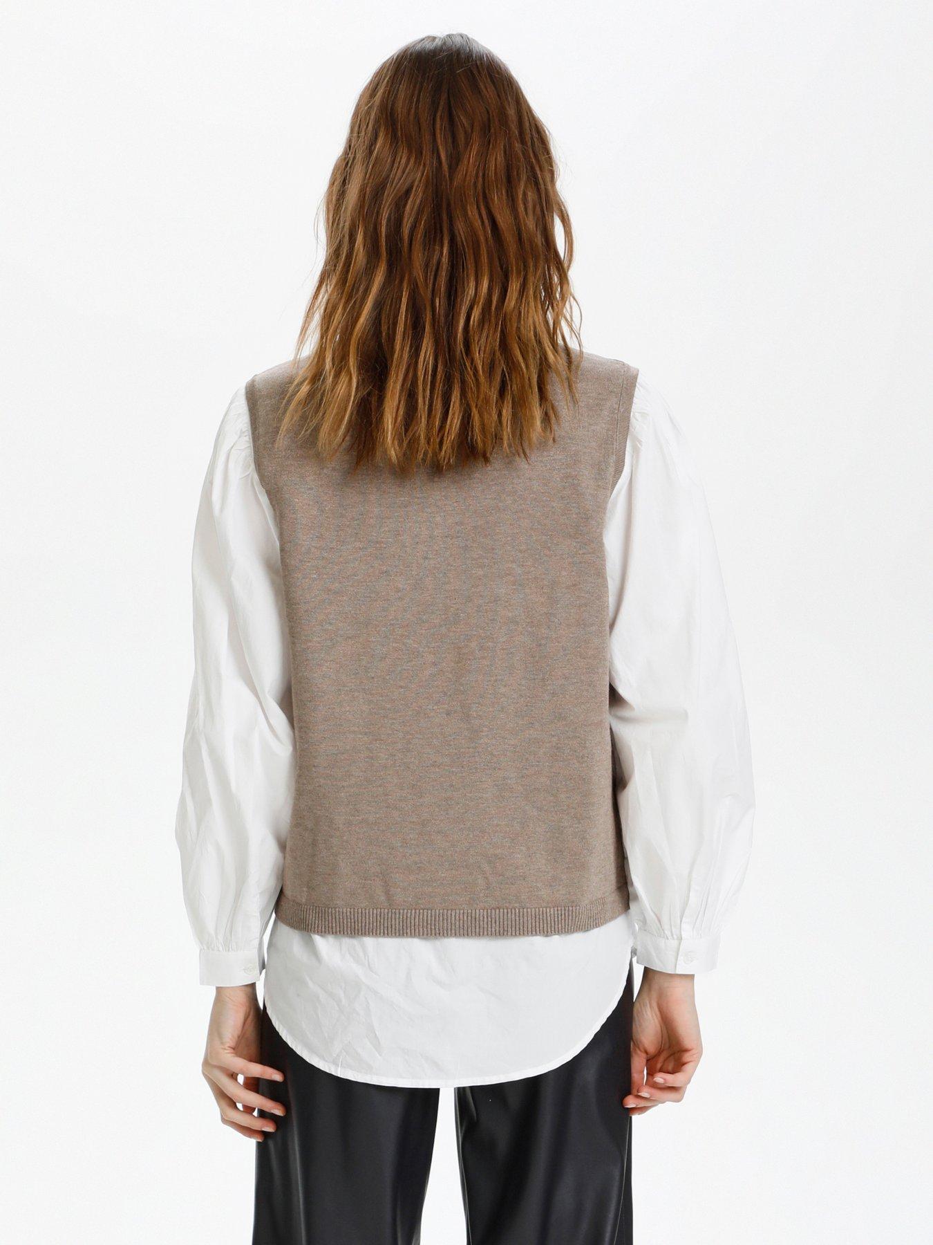 Image 2 of 5 of Saint Tropez Mila Vest - Neutral - Beige