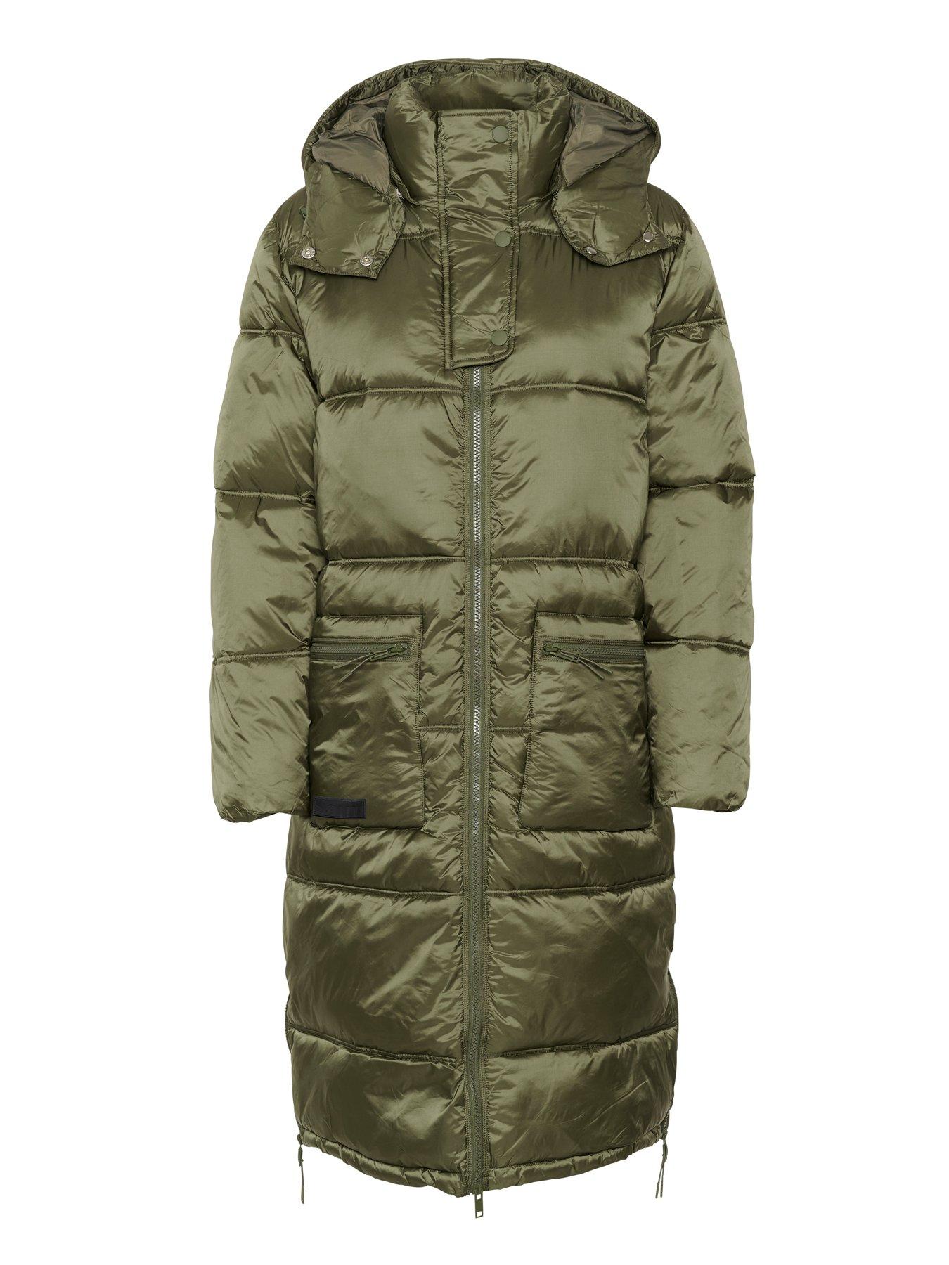 Saint tropez long padded jacket deals