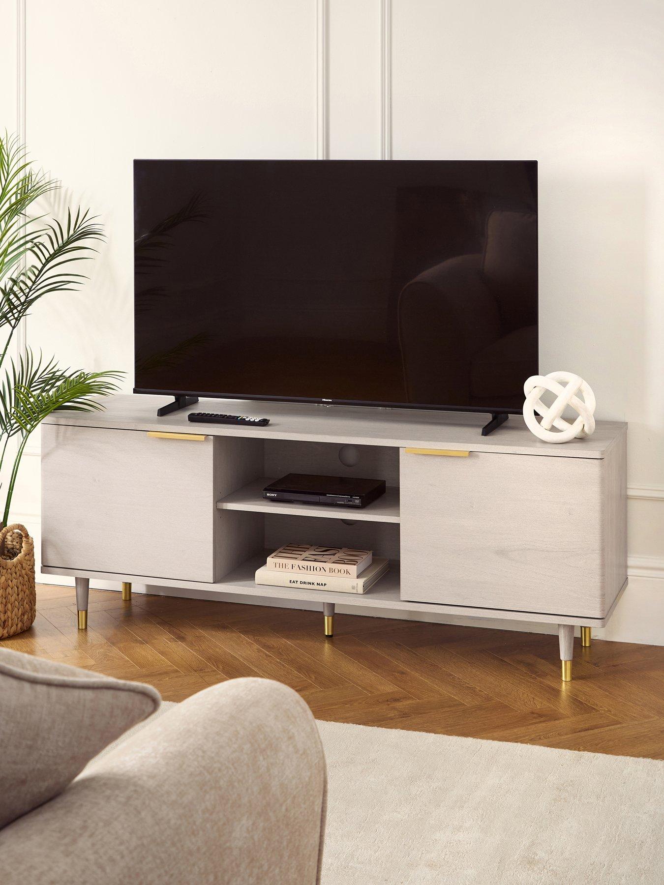 undefined Enna TV Unit - Grey Oak - fits up to 65 inch TV - FSC® Certified