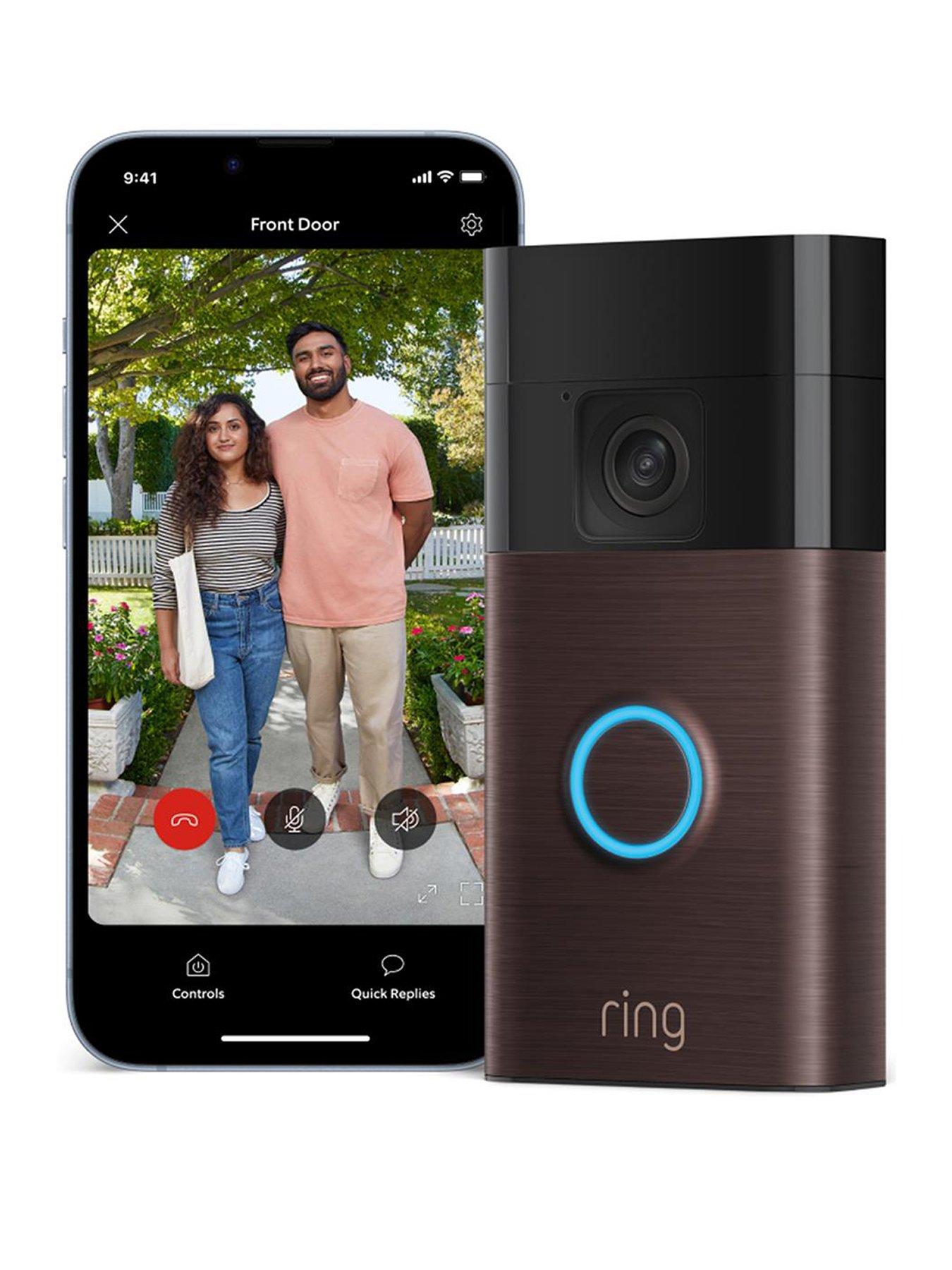 RING Video Doorbell (3rd Gen) Venetian Bronze and Amazon Echo Pop