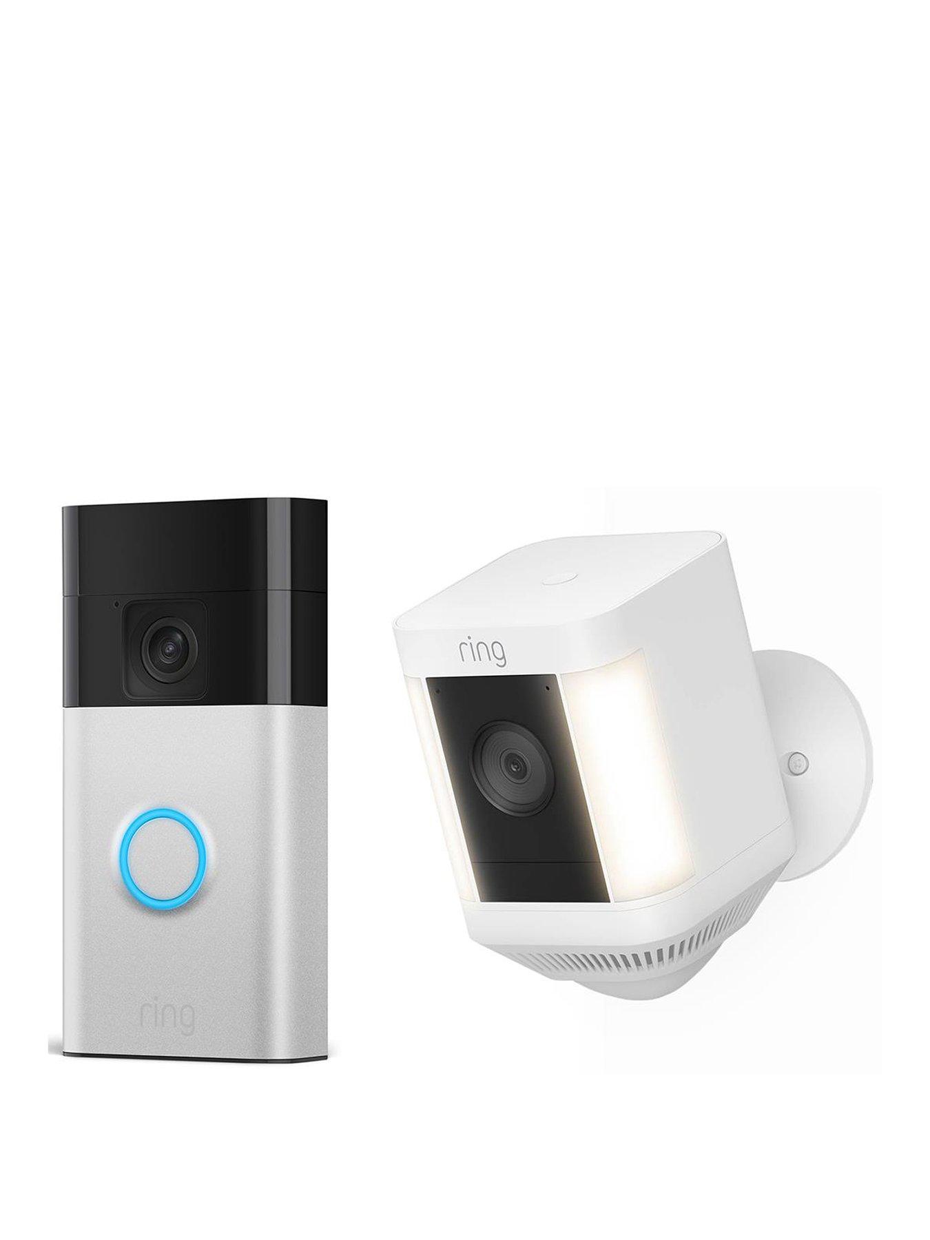 RING Video Doorbell (3rd Gen) with Spotlight Cam Plus Security Camera