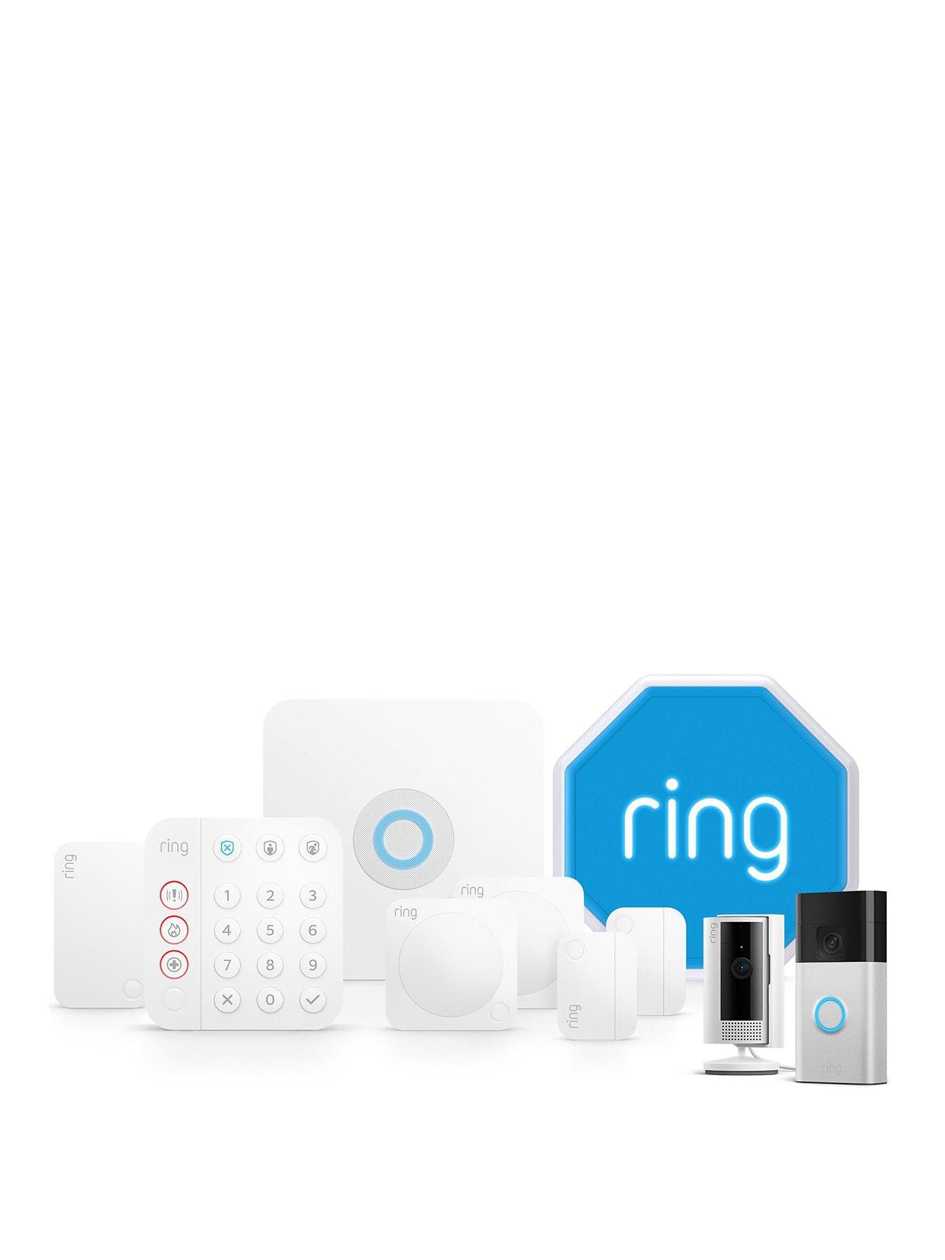 undefined Ring Alarm 10 Piece Kit Home Security Bundle Including Siren, Indoor Camera and Video Doorbell