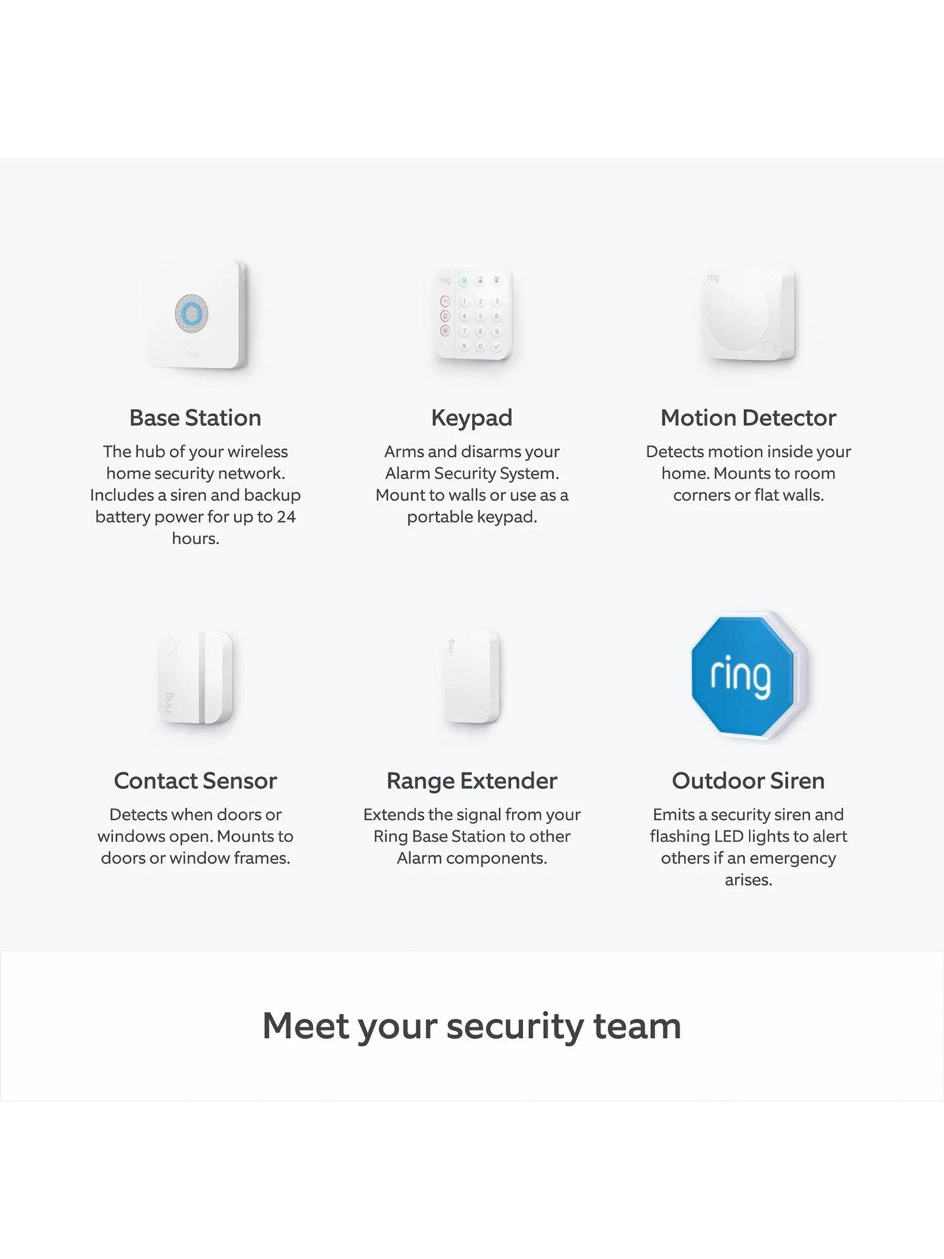 Image 2 of 8 of RING Ring Alarm 10 Piece Kit Home Security Bundle Including Siren, Indoor Camera and Video Doorbell