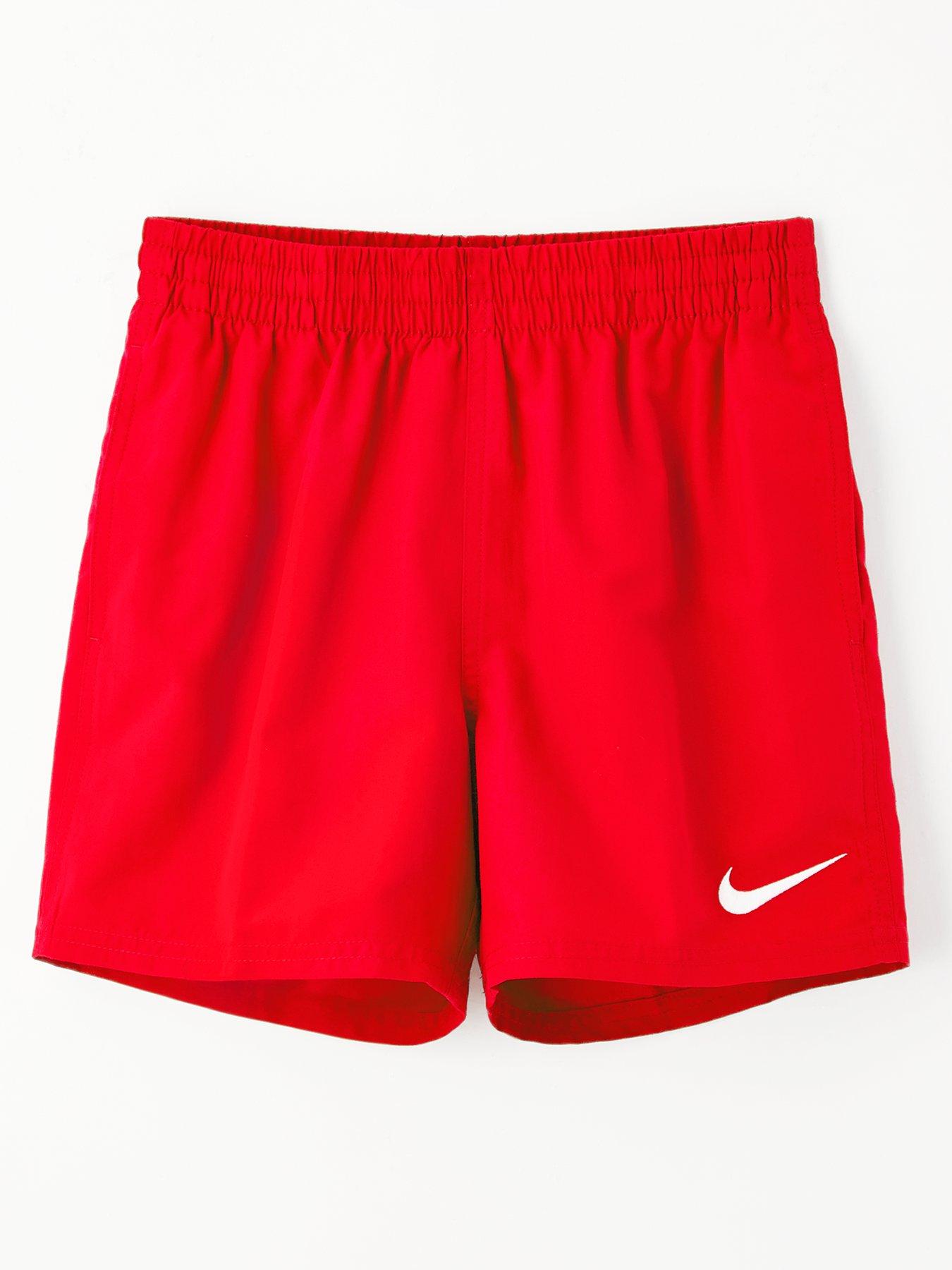Nike Junior Boy's 4 Inch Essential Volley Short - Red
