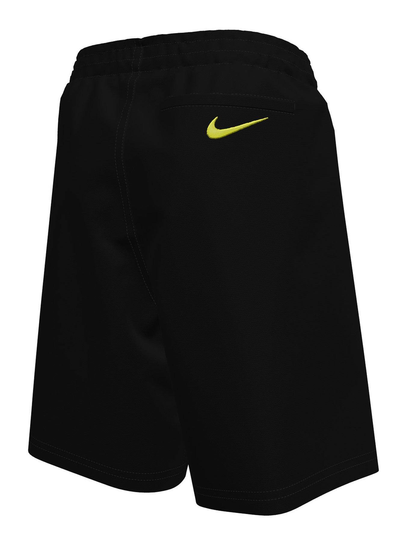 Image 3 of 3 of Nike Junior Boys 7 Inch Font Volley Swim Shorts - Black