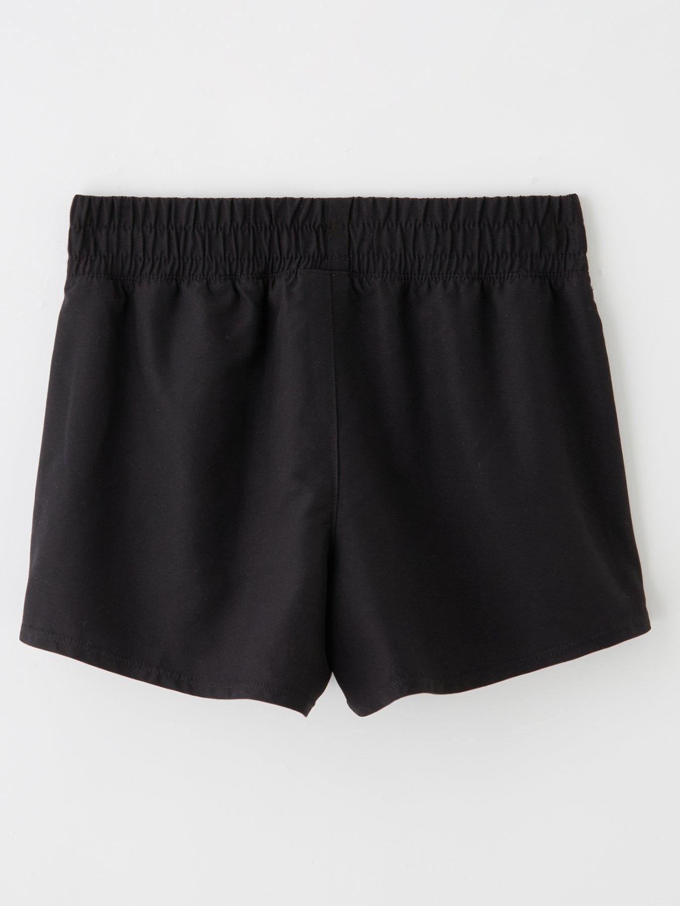 Image 2 of 4 of Nike Girls Solid 3 Inch Volley Swim Short- Black