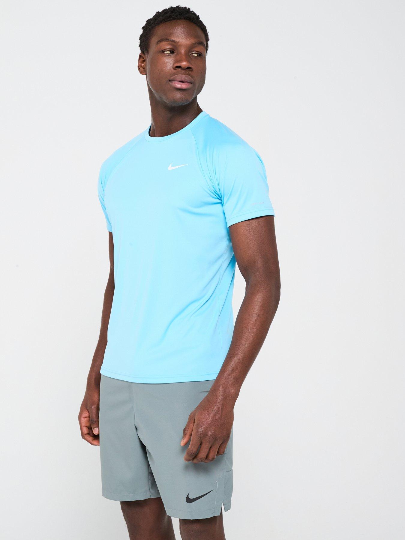 undefined Mens Essential Short Sleeve Hydroguard-blue