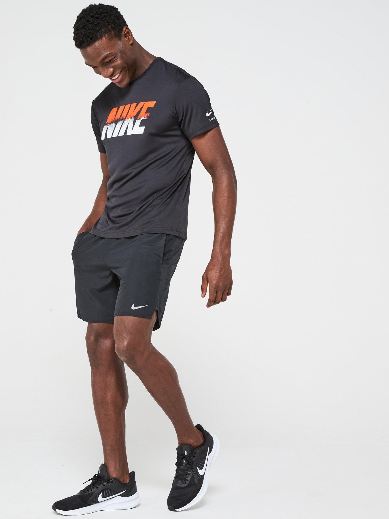 Image 3 of 5 of Nike Mens Ocean Merge Short Sleeve Hydroguard T Shirt - Black