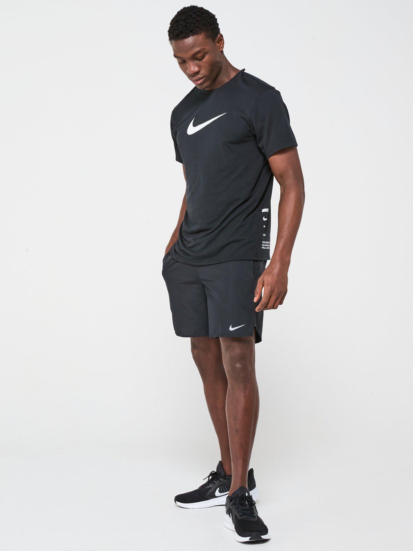 Image 3 of 6 of Nike Mens Specs Short Sleeve Hydroguard T Shirt - Black