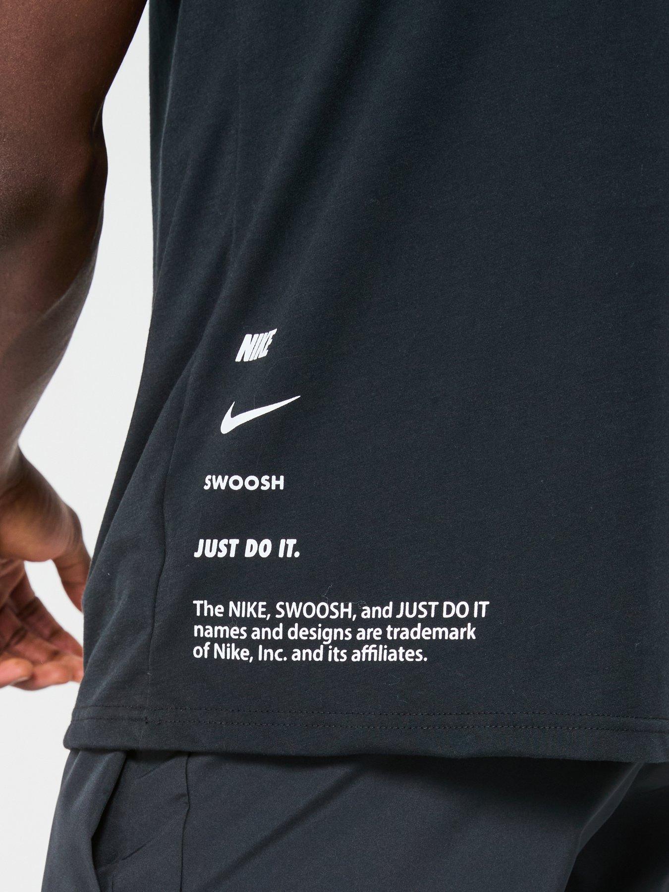 Image 4 of 6 of Nike Mens Specs Short Sleeve Hydroguard T Shirt - Black