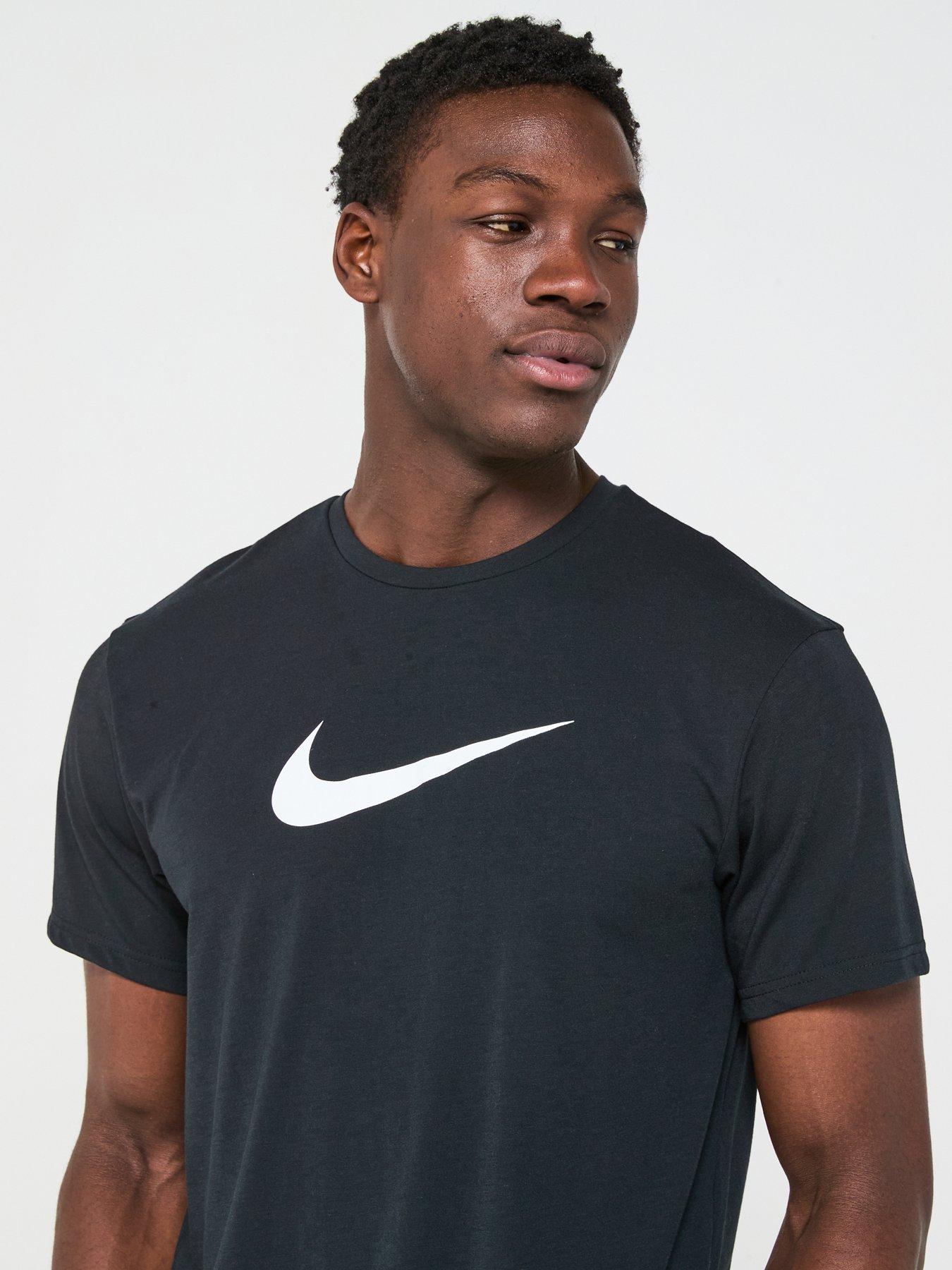 Image 5 of 6 of Nike Mens Specs Short Sleeve Hydroguard T Shirt - Black