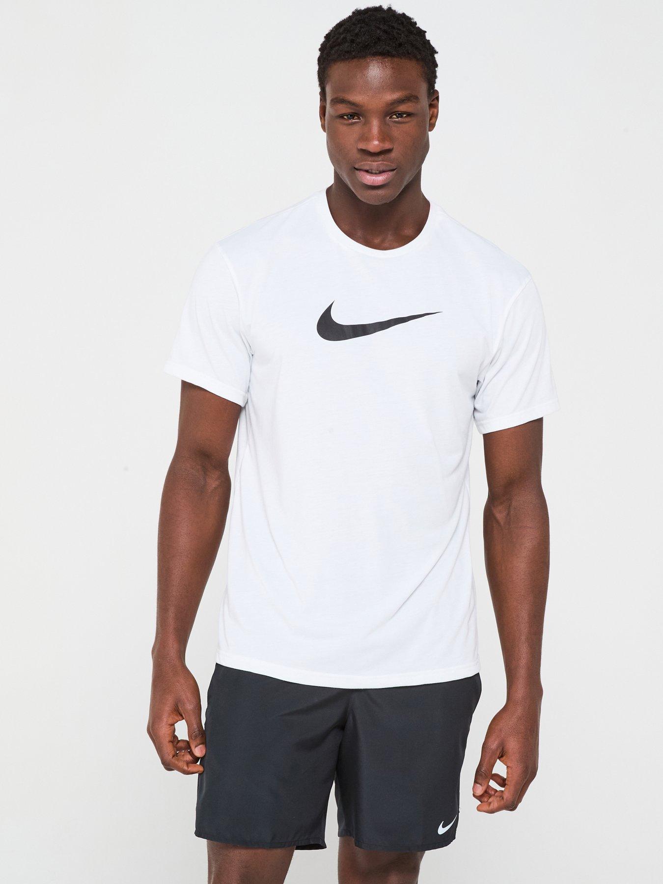 Nike Mens Specs Short Sleeve Hydroguard T Shirt - White