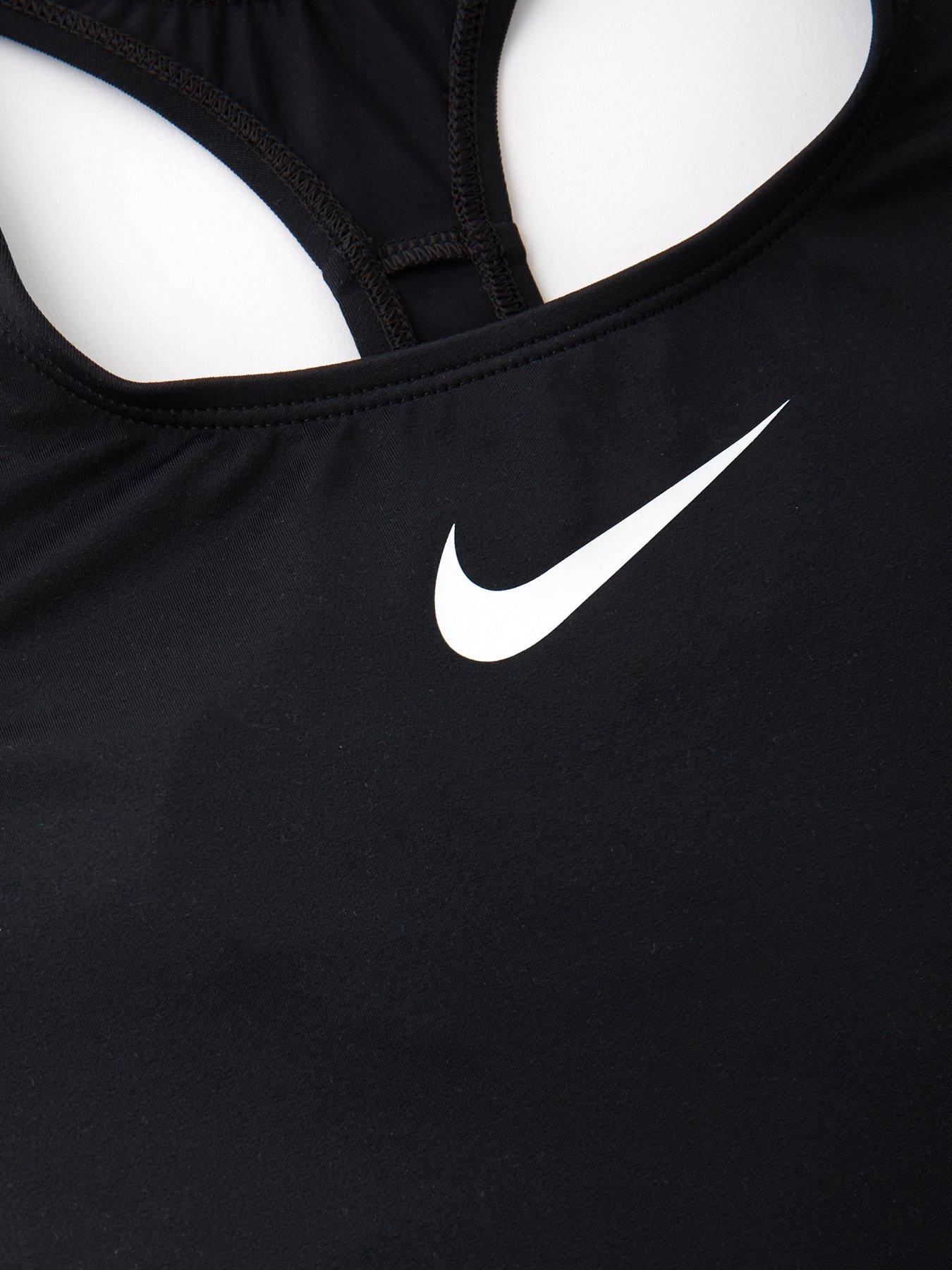 Image 3 of 4 of Nike Girls Essential Racerback One Piece Swimsuit - Black