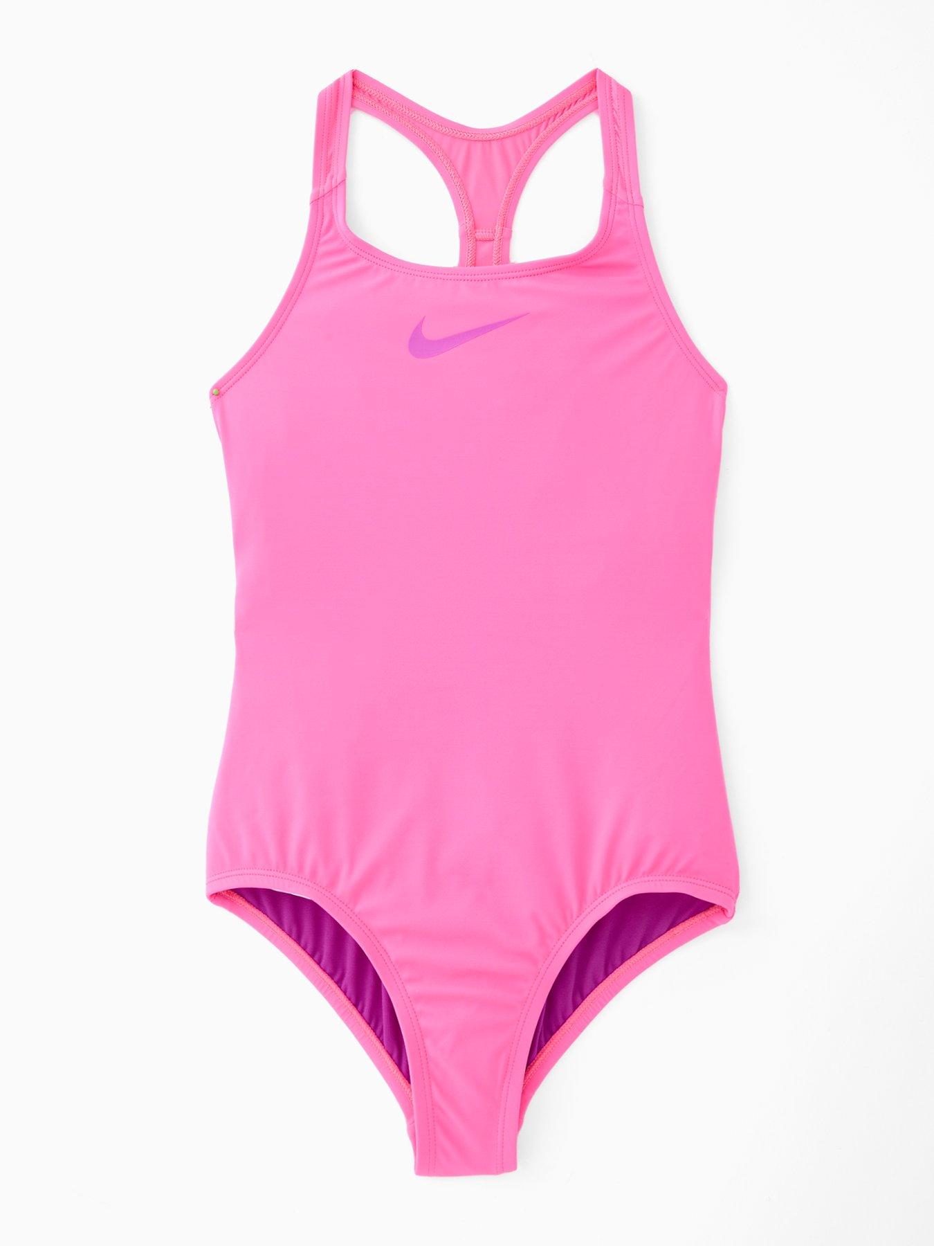 Nike Girls Essential Racerback One Piece Swimsuit - Pink