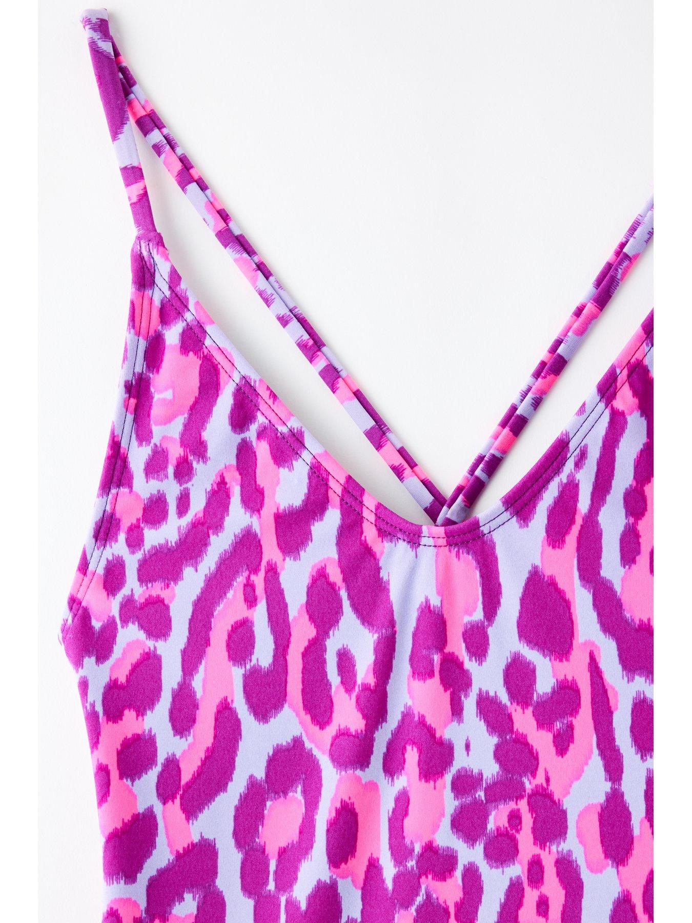 Image 5 of 5 of Nike Girls Lace Up One Piece Swimsuit - Purple
