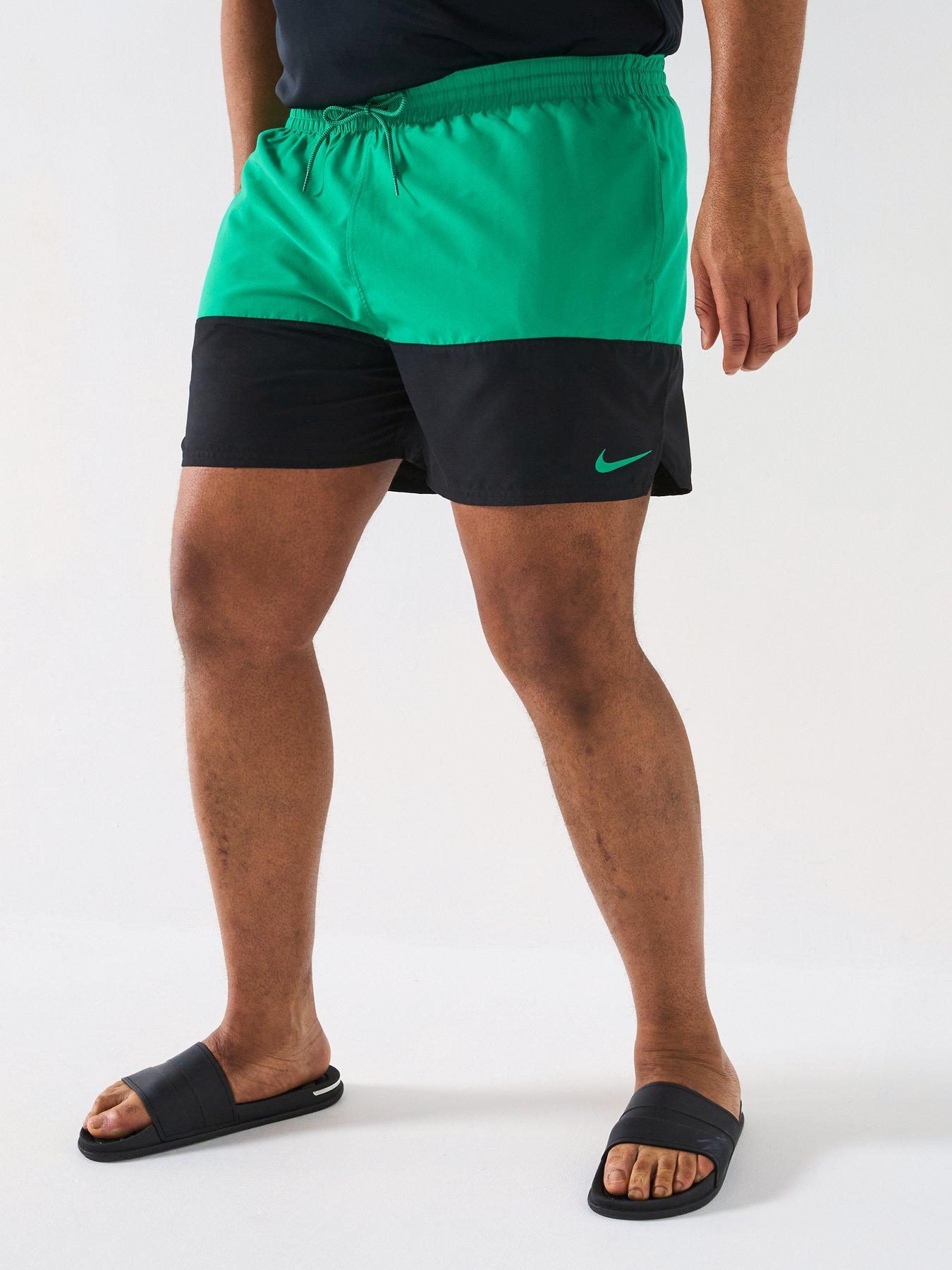 Image 1 of 5 of Nike Mens Split Extended Size 5 Inch Volley Swim Short - Green