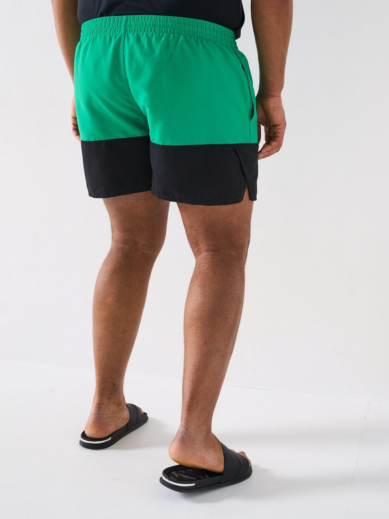 Image 2 of 5 of Nike Mens Split Extended Size 5 Inch Volley Swim Short - Green