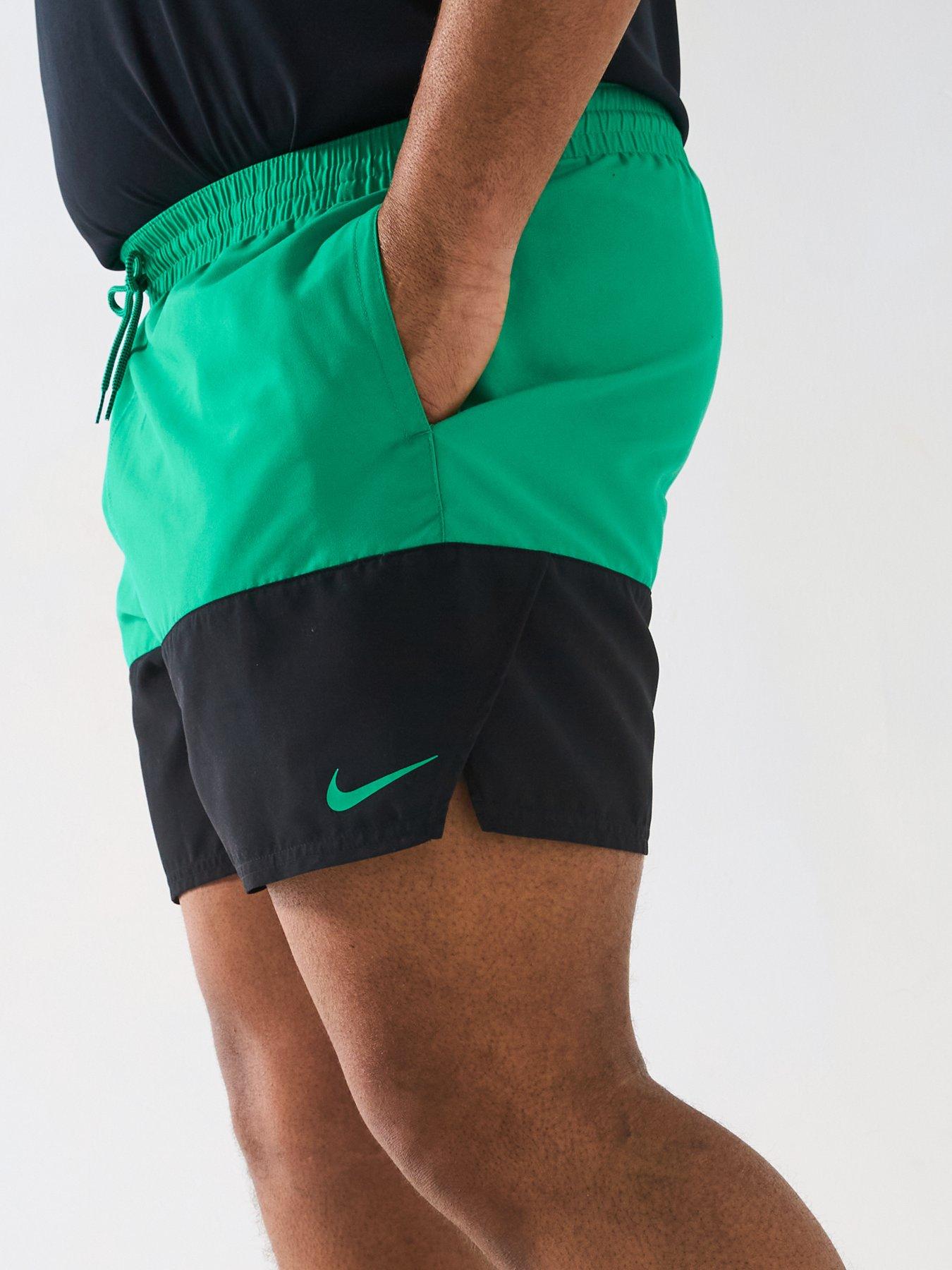 Image 4 of 5 of Nike Mens Split Extended Size 5 Inch Volley Swim Short - Green