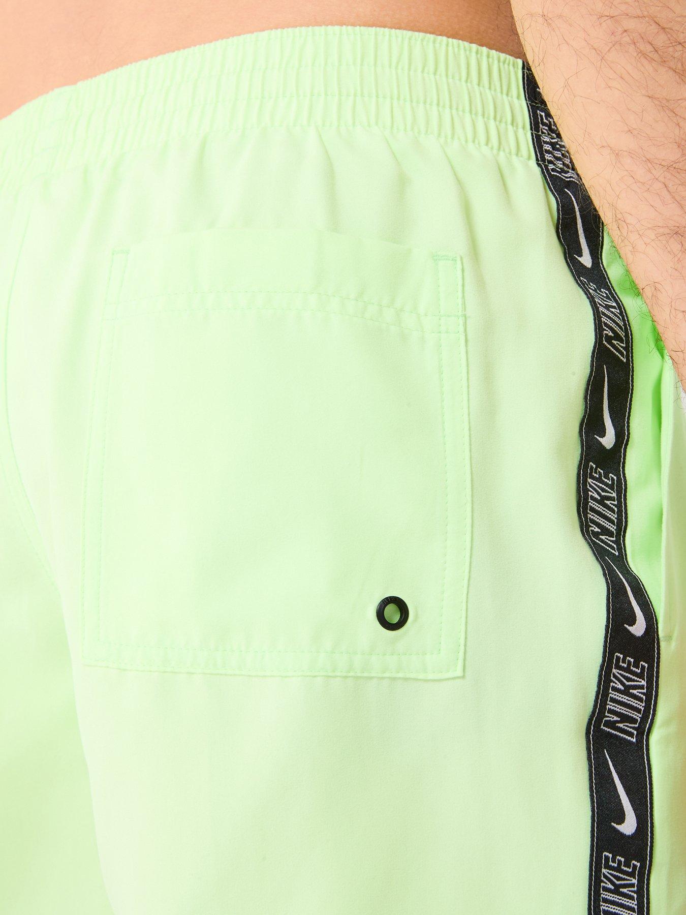 Image 5 of 5 of Nike Mens Essential Logo Taping 5 Inch Volley Swim Short - Green