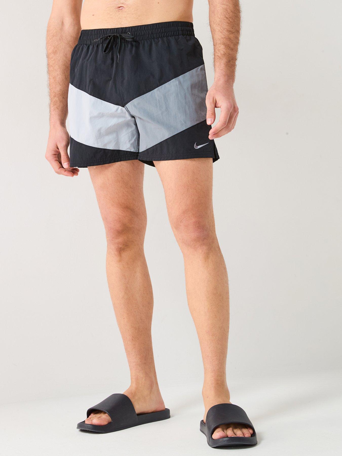 Nike Mens Multi Logo Vortex 5 Inch Volley Swim Short - Black