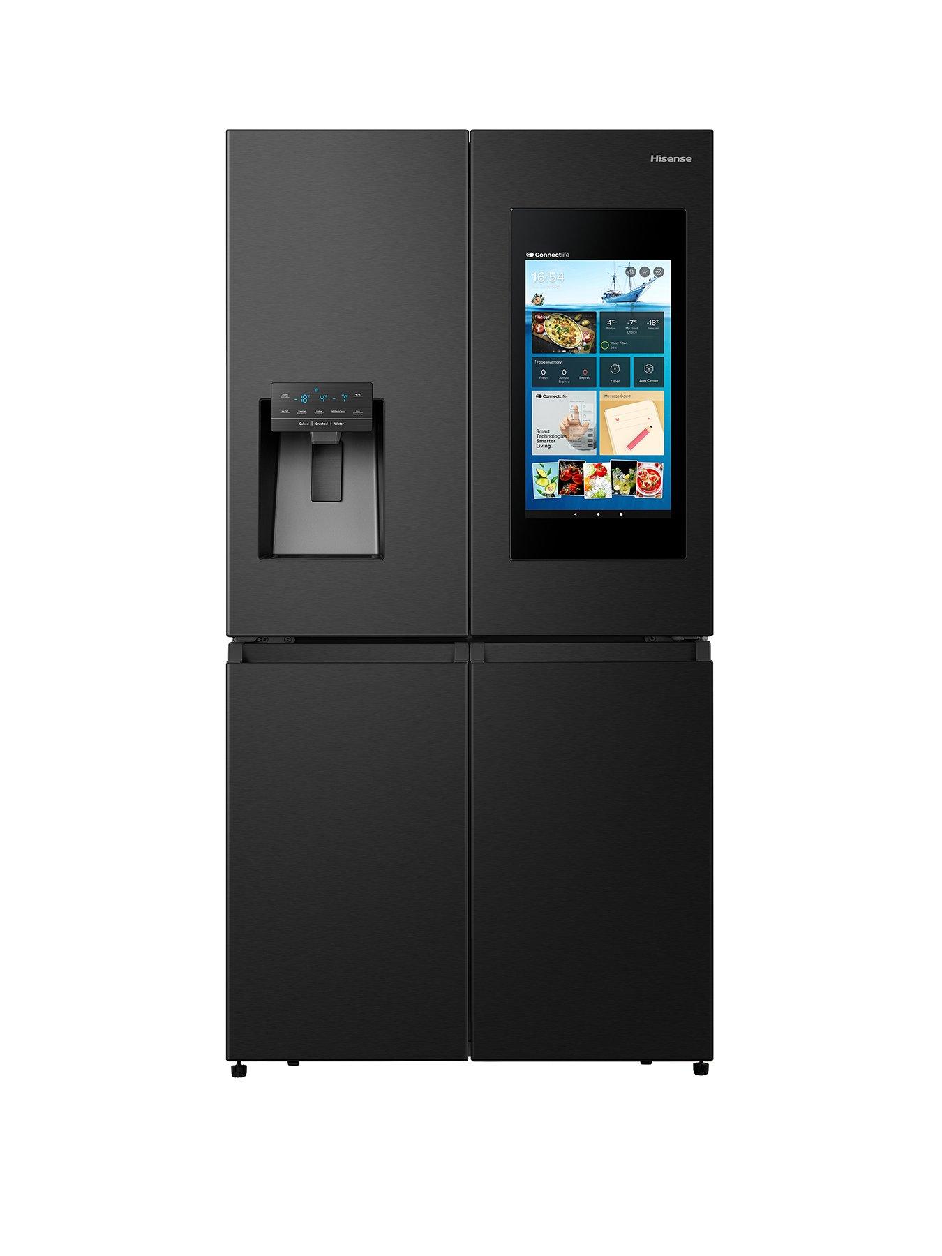 Hisense PureFlat RQ760N4IFE Smart Fridge Freezer - Black Stainless Steel - E rated