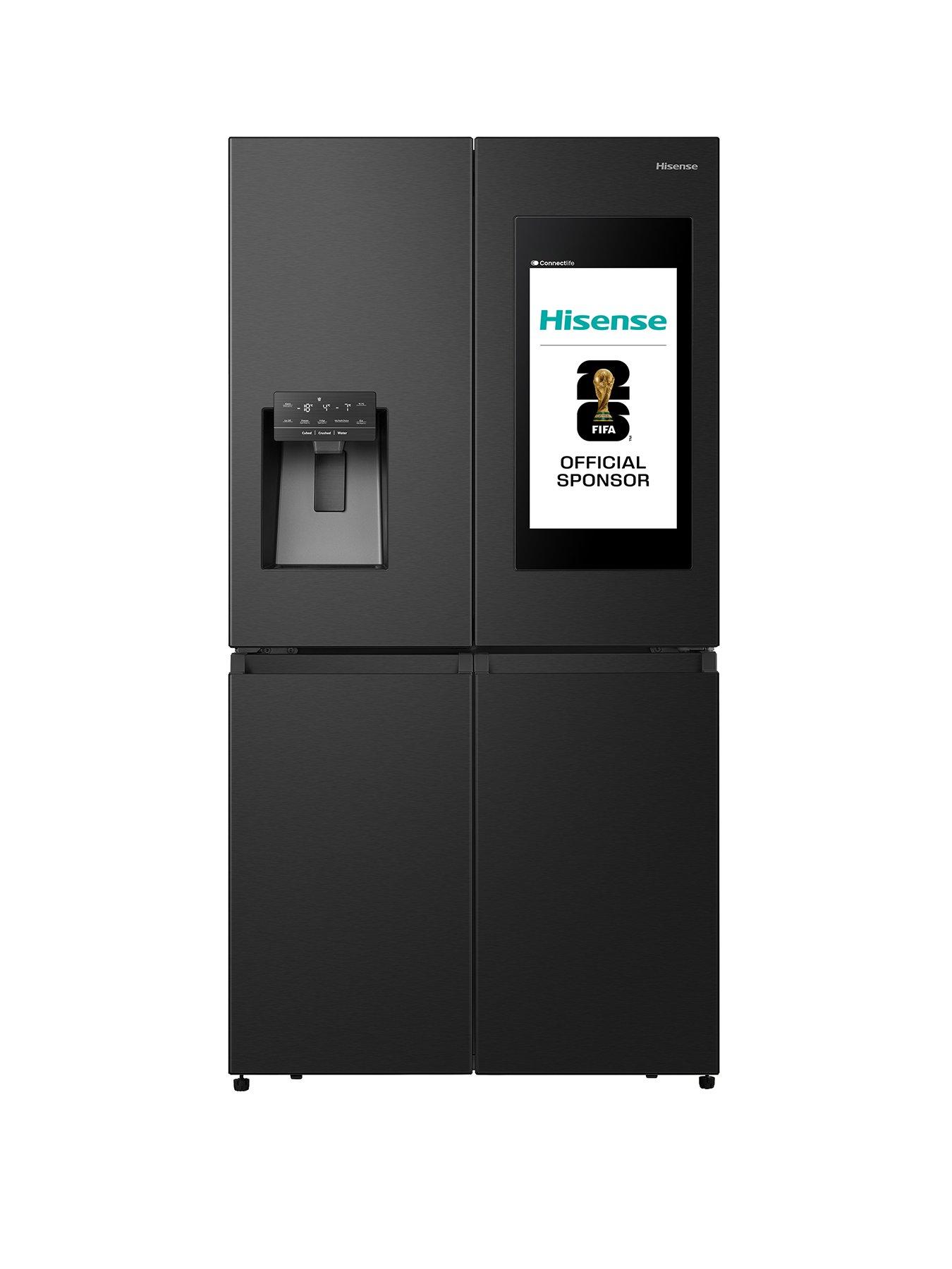 Hisense PureFlat RQ760N4IFE Smart Fridge Freezer - Black Stainless Steel - E rated