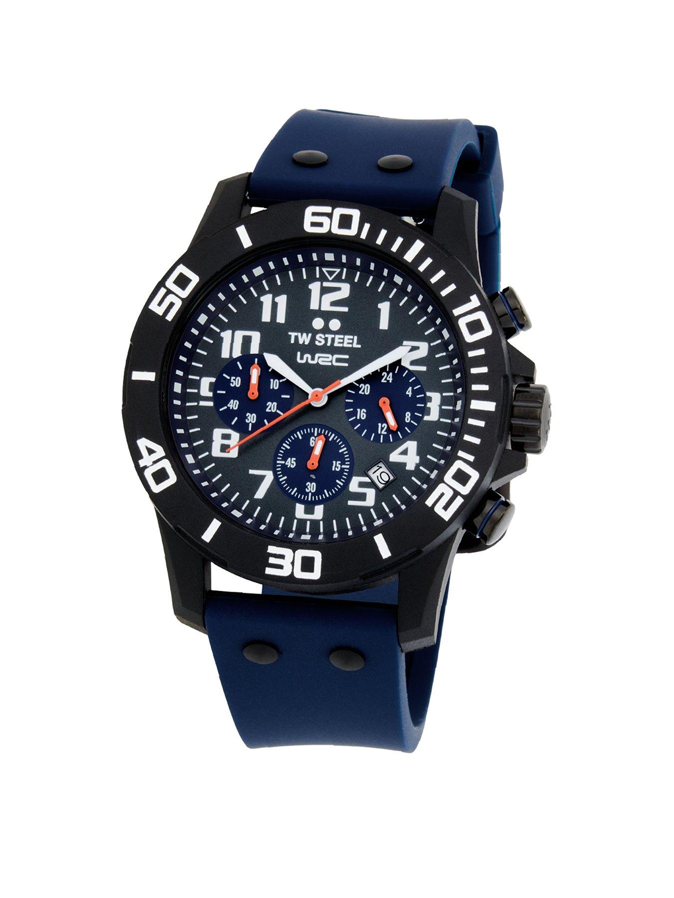 Product photograph of Tw Steel Carbon Wrc Mens Watch Blue Dial from very.co.uk