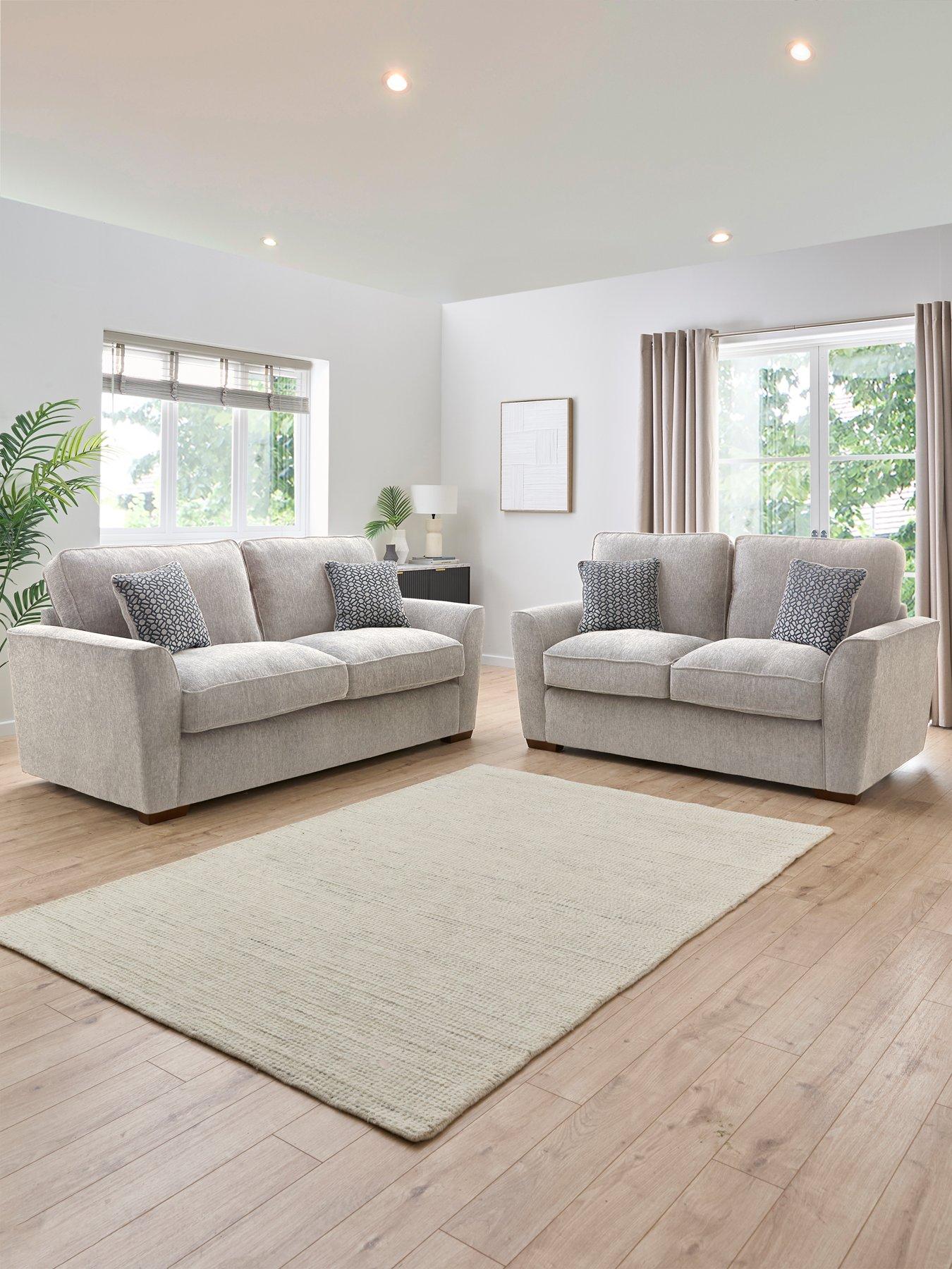 Very Home Lucerne 3 + 2 Seater Fabric Sofa Set (Buy  &  SAVE!) - Made to Order in the UK