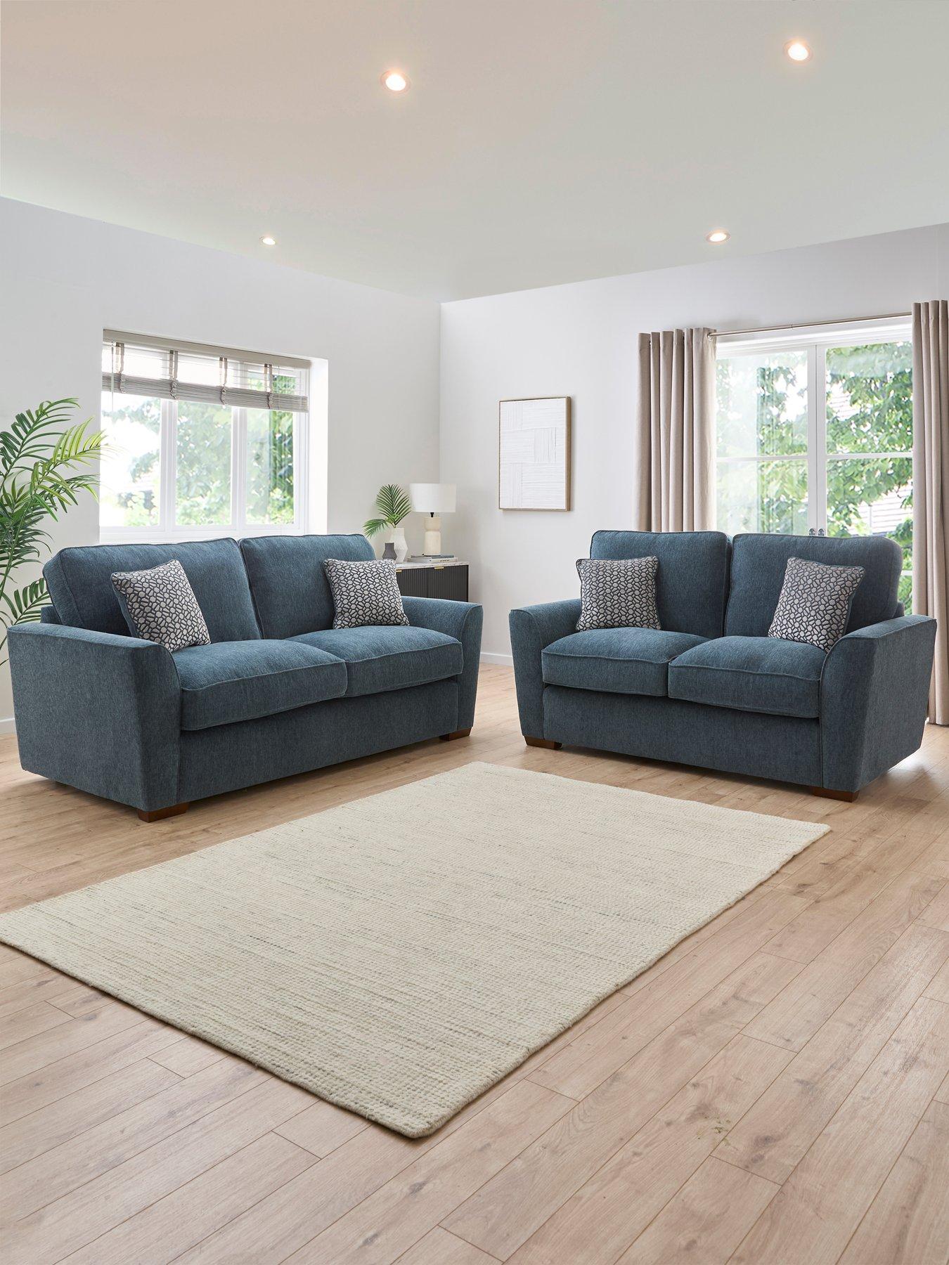 Very Home Lucerne 3 + 2 Seater Fabric Sofa Set (Buy  &  SAVE!) - Made to Order in the UK