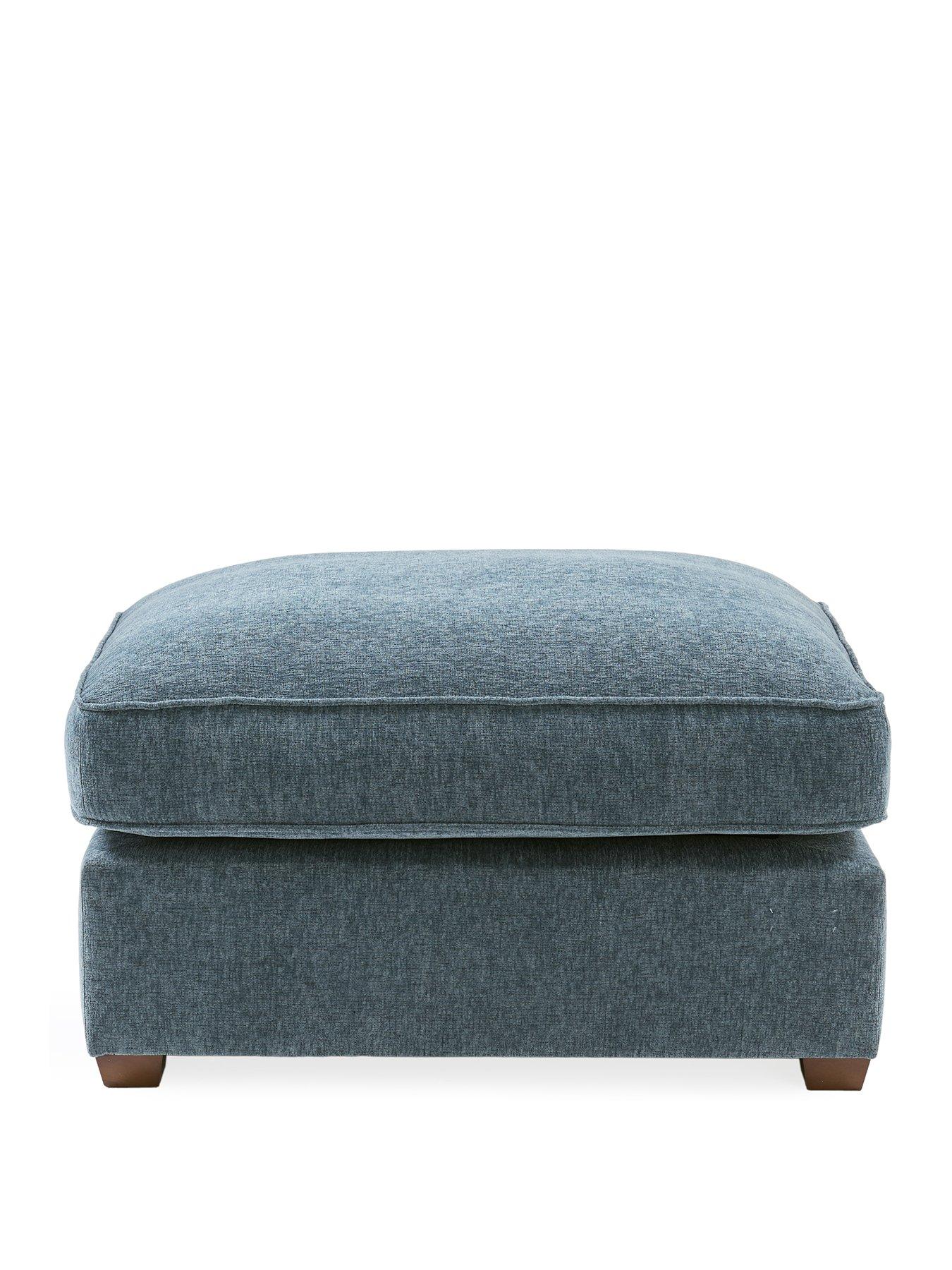 Image 2 of 7 of The Very Collection Lucerne Large Fabric&nbsp;Footstool&nbsp;- Made to Order in the UK