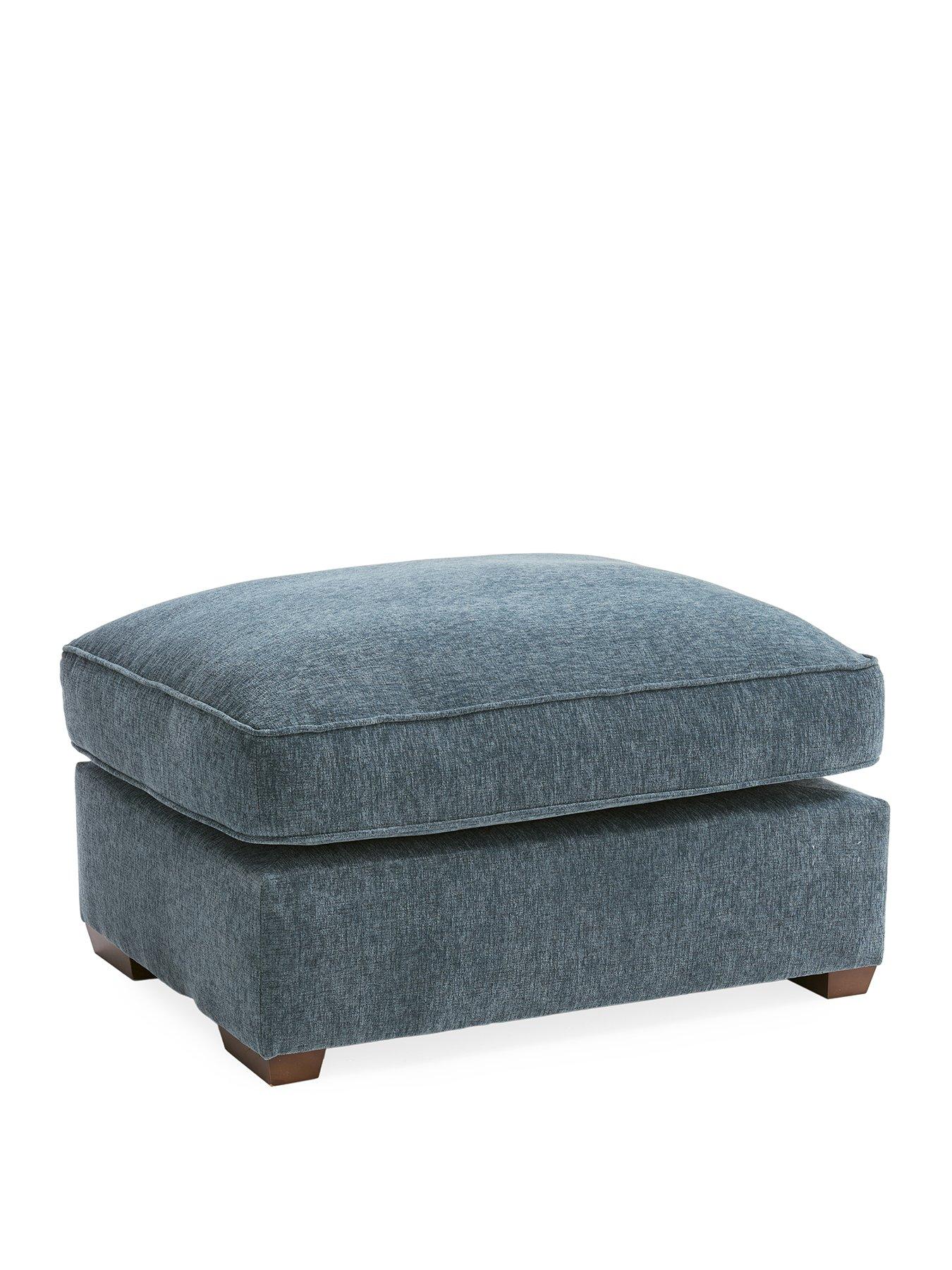 Image 3 of 7 of The Very Collection Lucerne Large Fabric&nbsp;Footstool&nbsp;- Made to Order in the UK