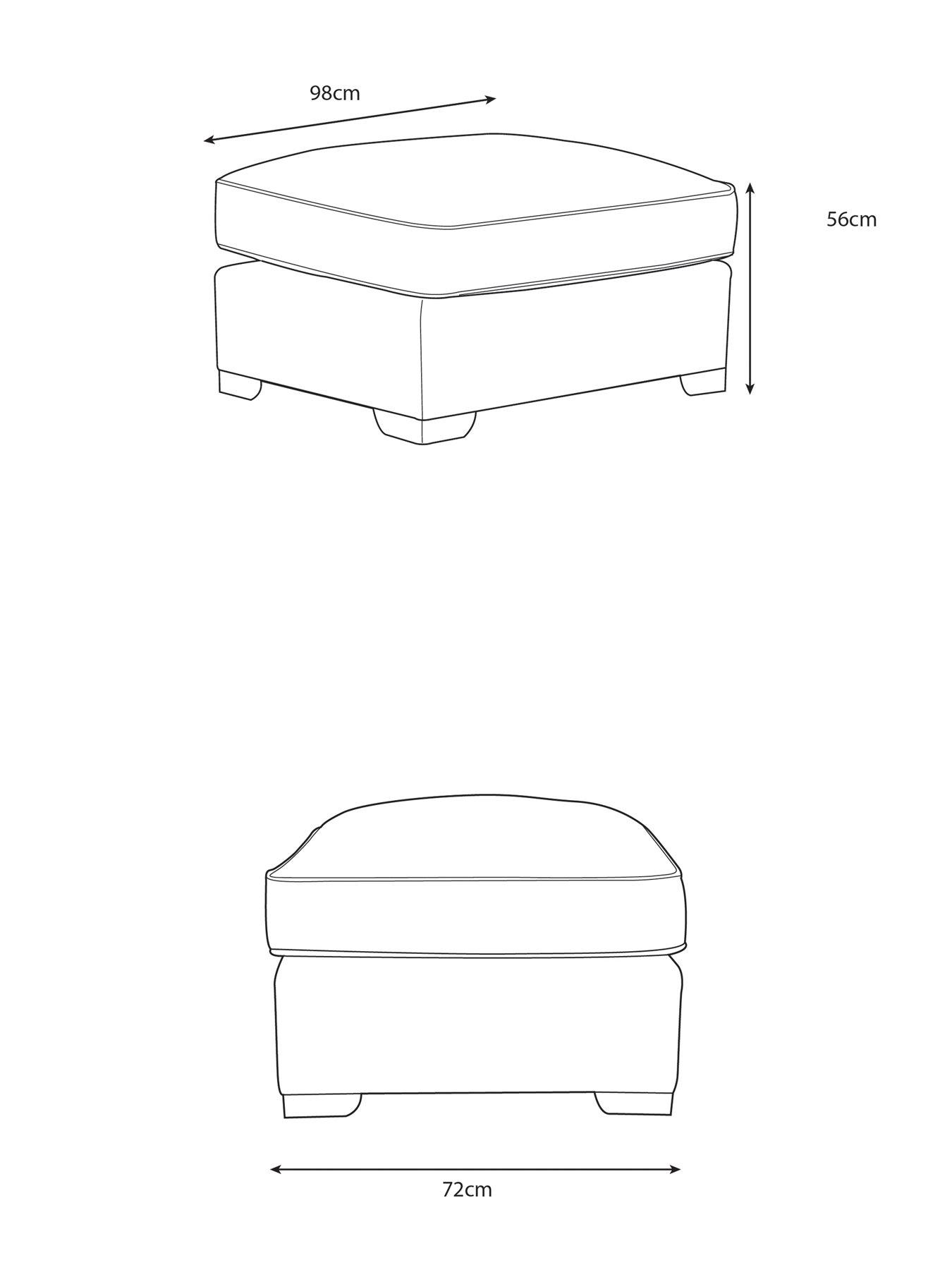 Image 7 of 7 of The Very Collection Lucerne Large Fabric&nbsp;Footstool&nbsp;- Made to Order in the UK