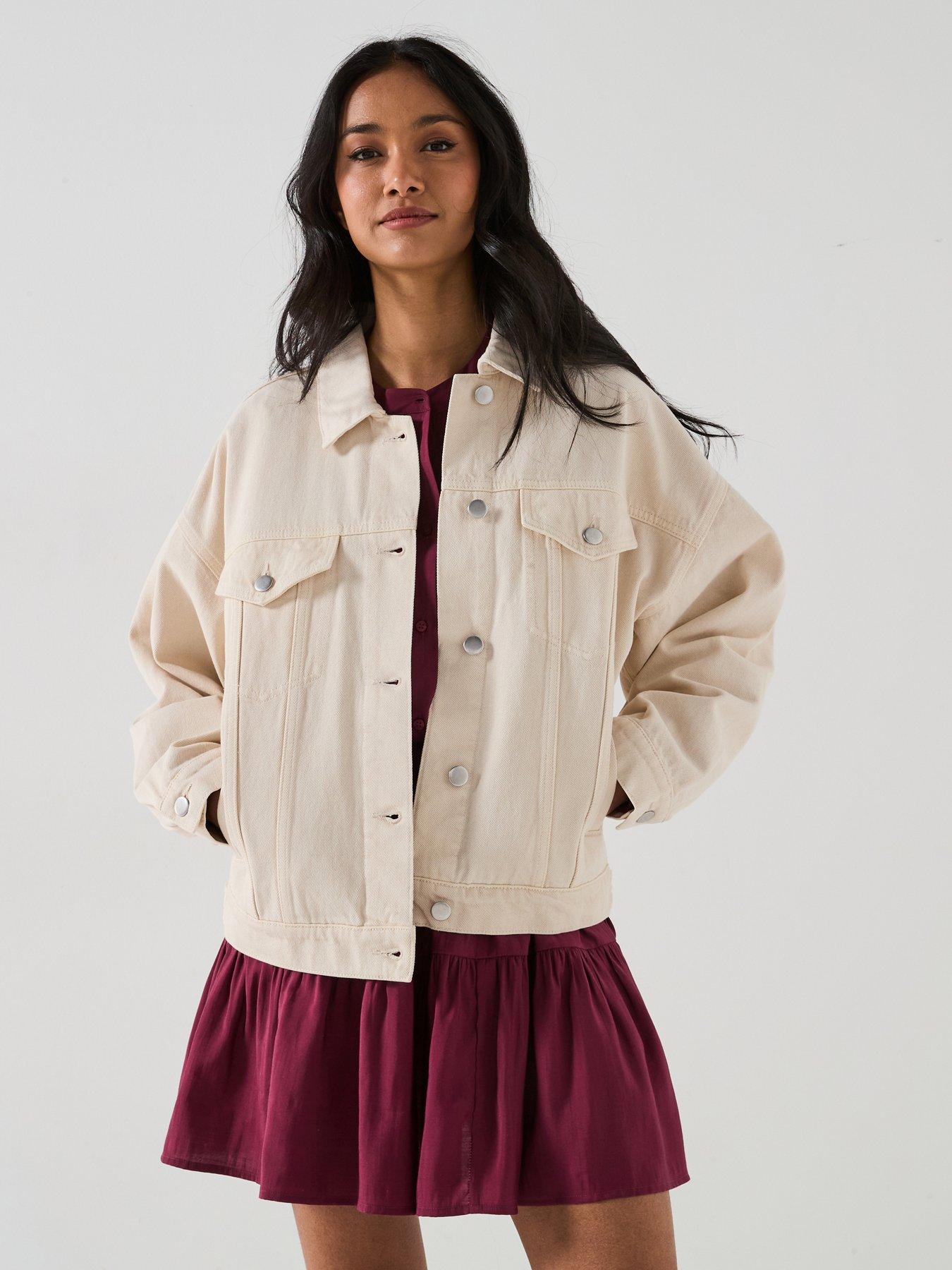 undefined Boyfriend Denim Jacket - Ecru
